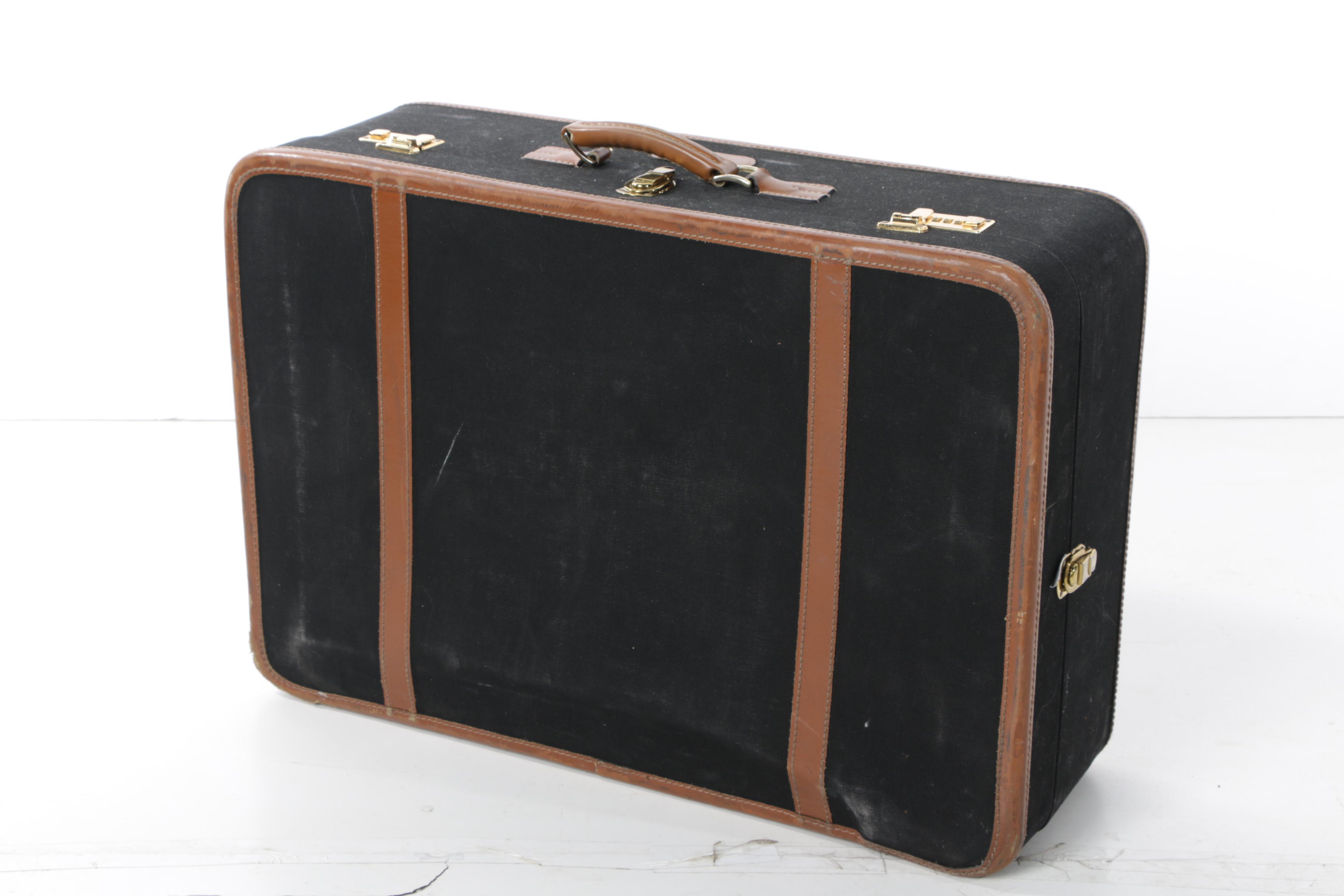 Vintage T. Anthony Ltd. Large Black Pullman Suitcases