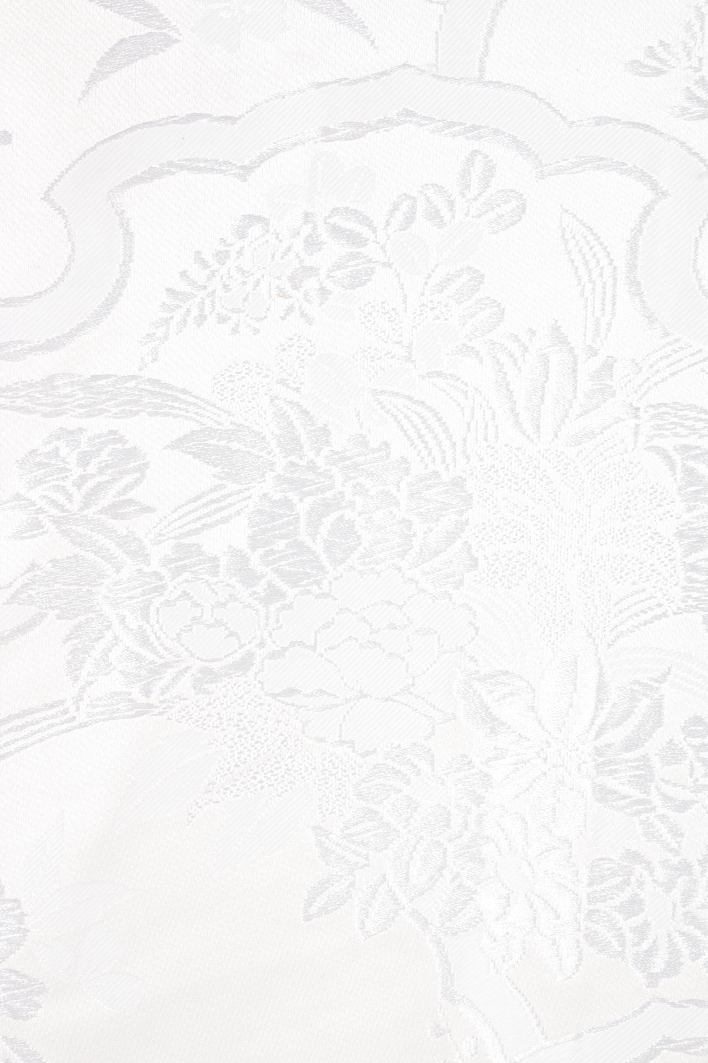 Women's Japanese Shiromoku Wedding Kimono in White Brocade Silk