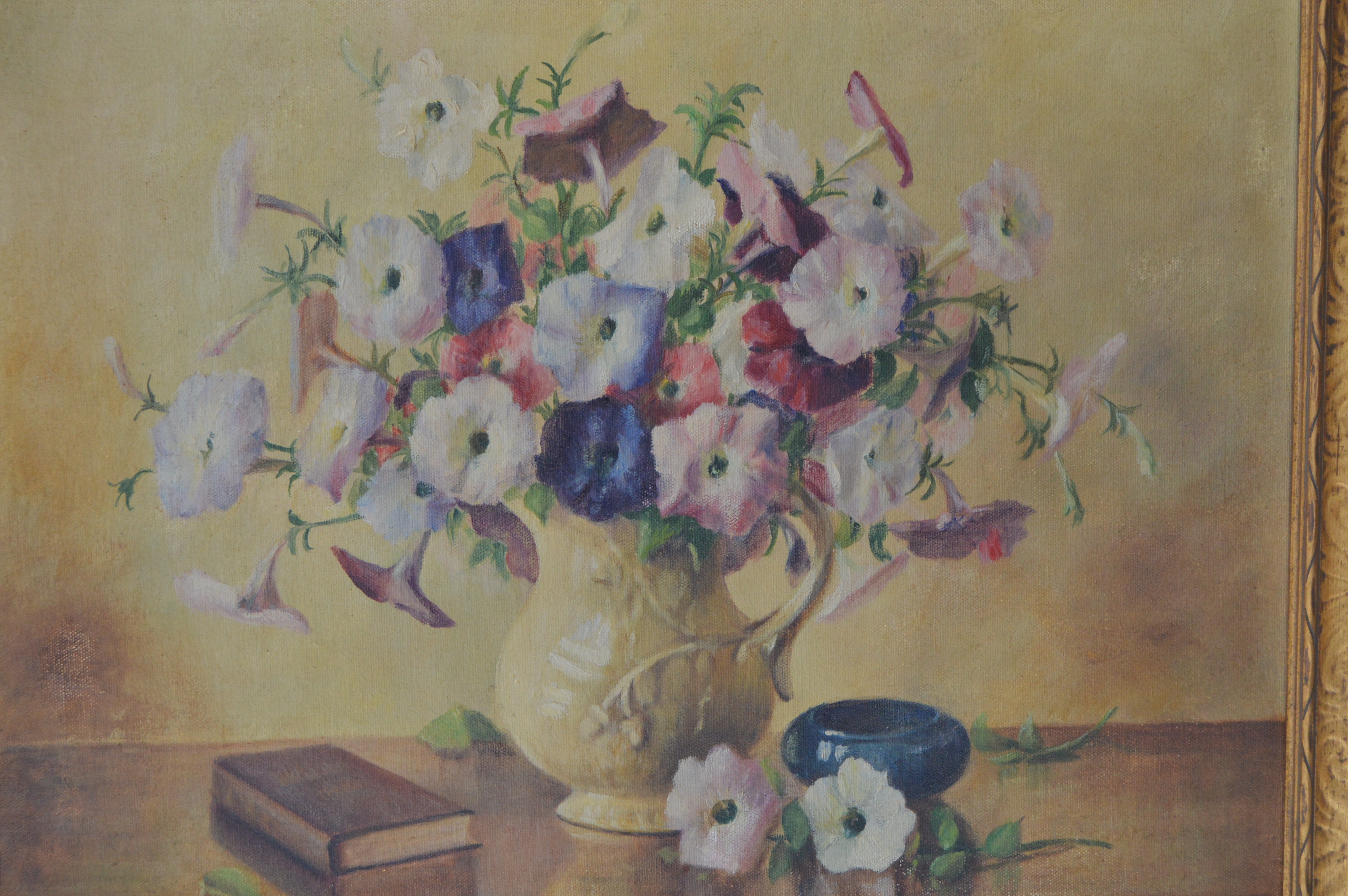 Lydia Thompson Original Floral Still Life Oil on Canvas