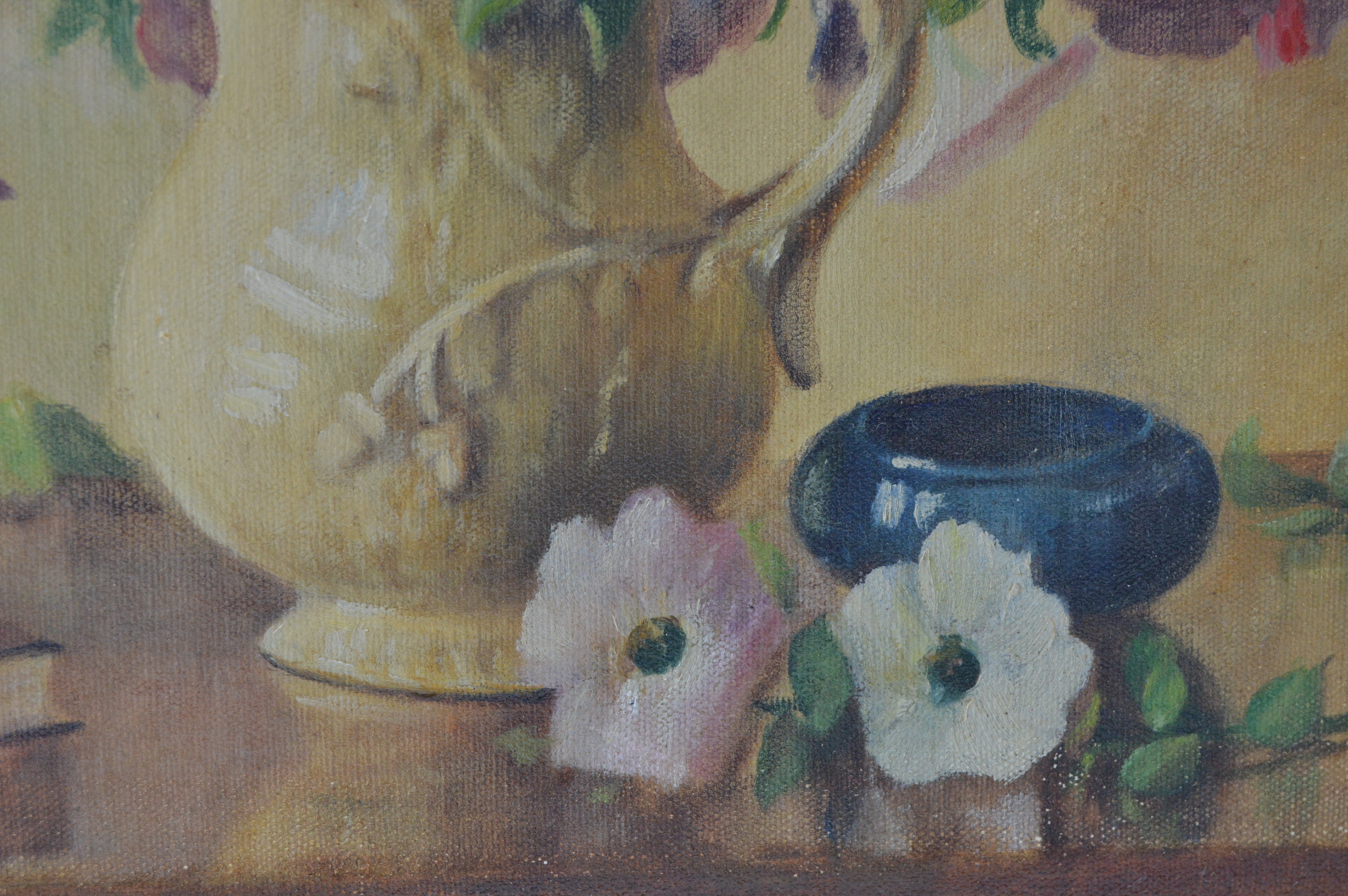 Lydia Thompson Original Floral Still Life Oil on Canvas
