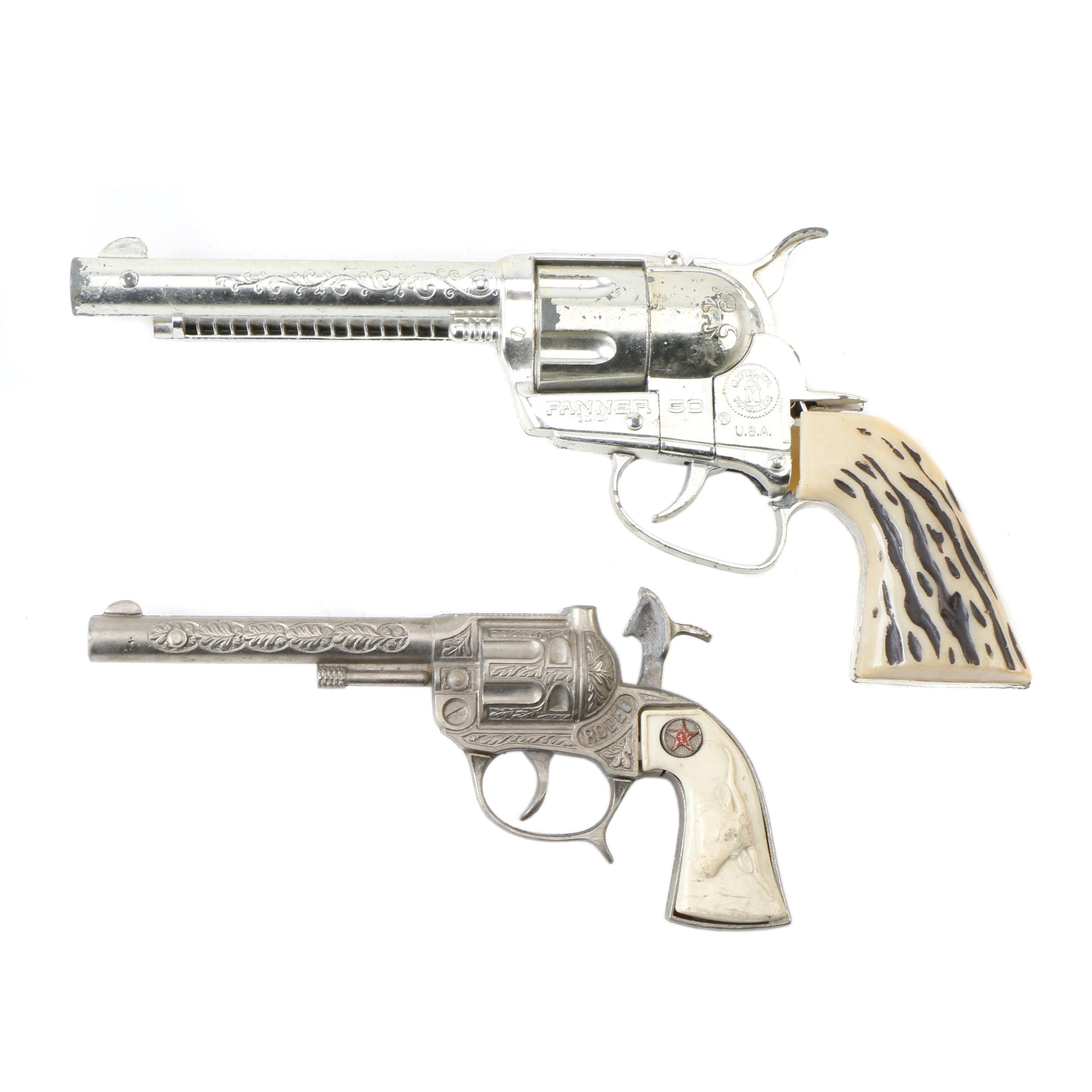 Vintage Mattel Fanner 50 and Hubley Rodeo Cap Guns