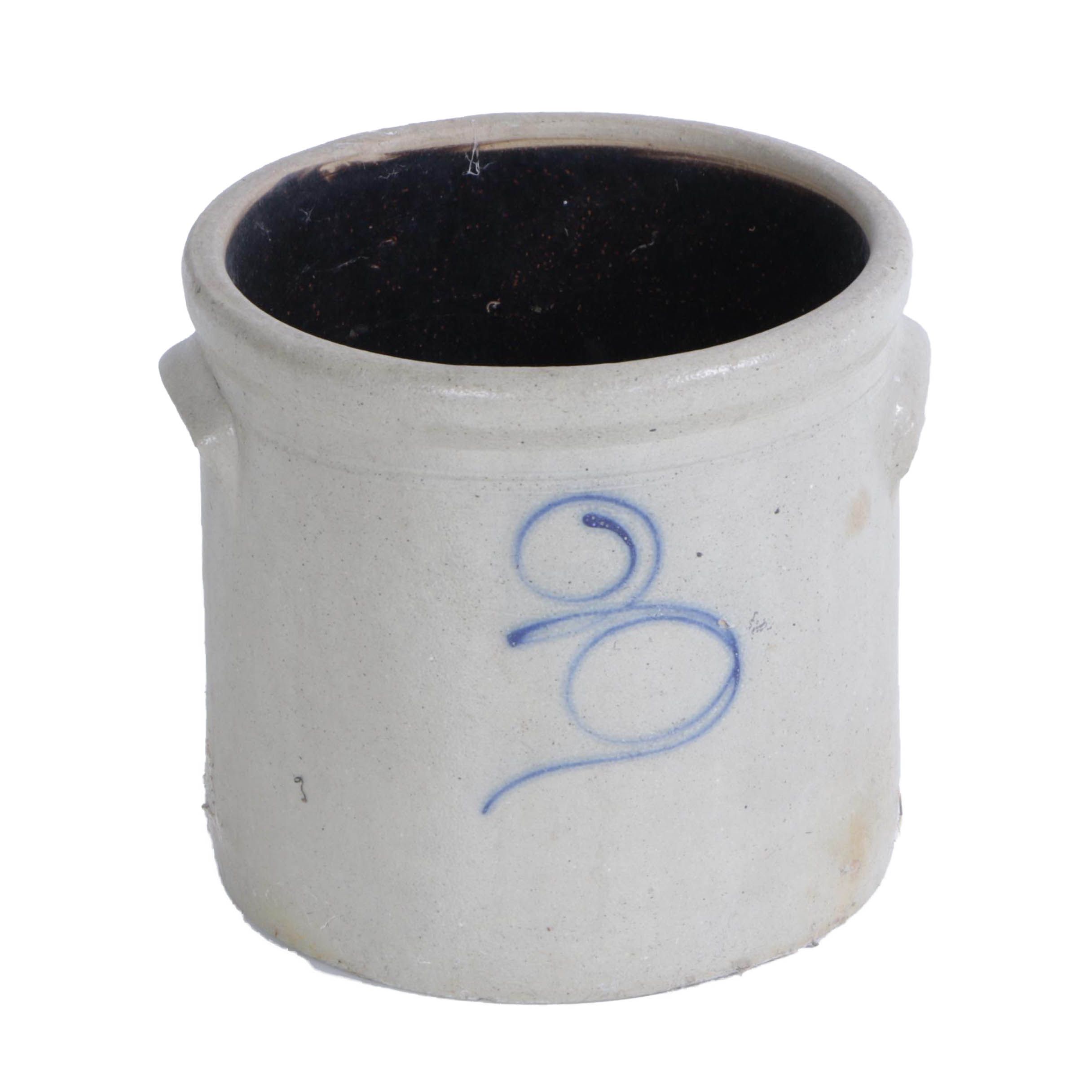 Antique Red Wing (Attributed) Three Gallon Stoneware Crock