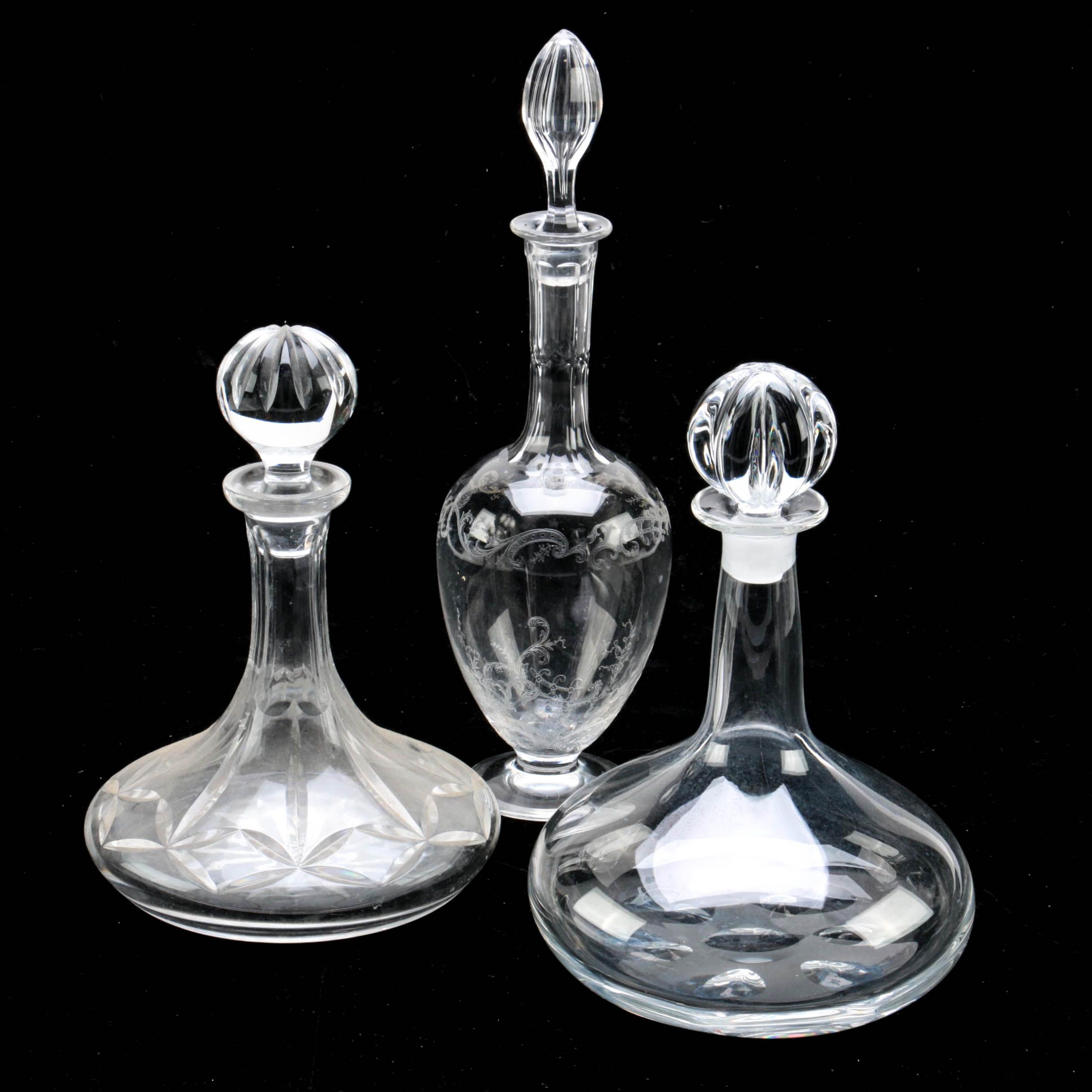 Crystal and Glass Decanters Featuring Orrefors