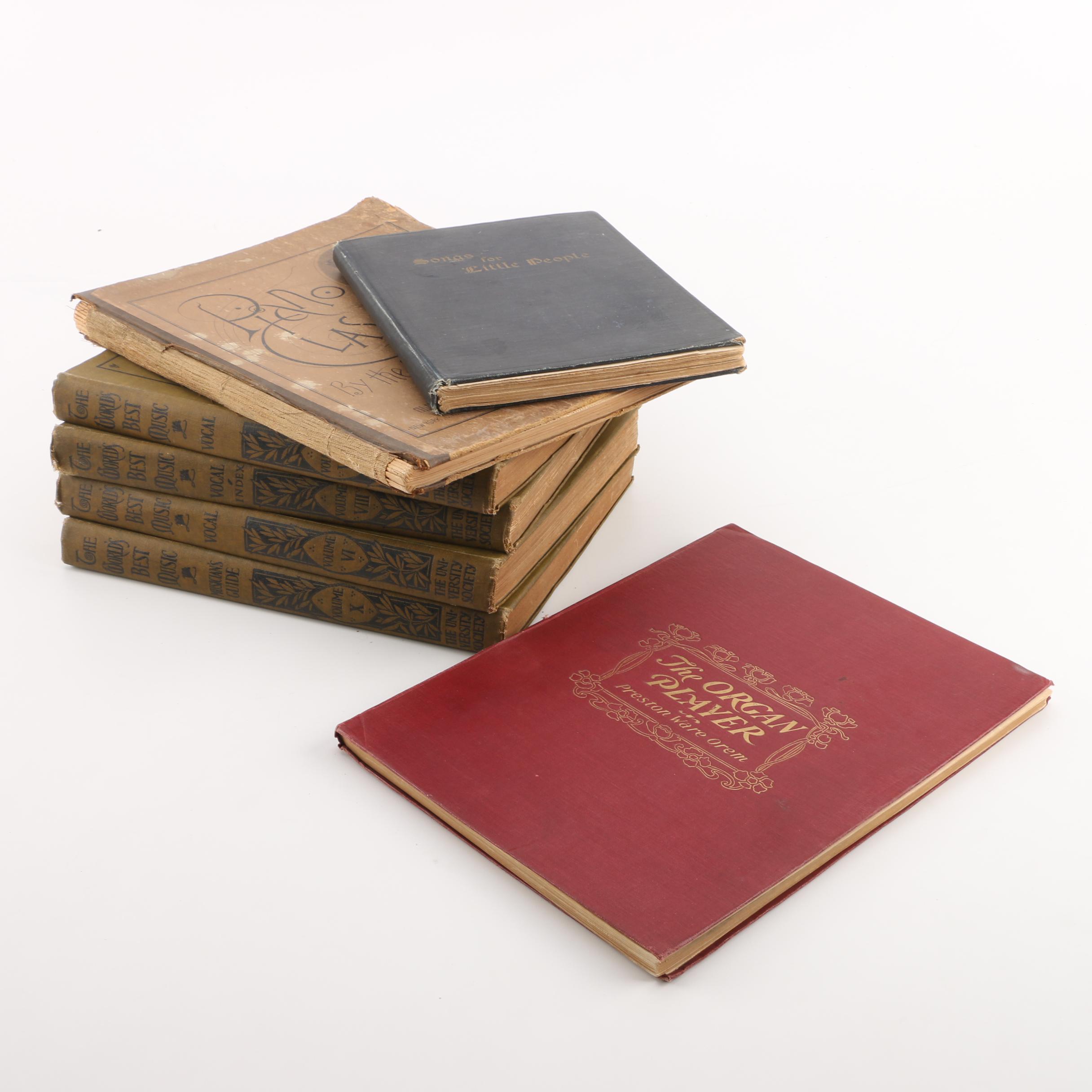 Vintage Piano, Organ, and Vocal Sheet Music Books