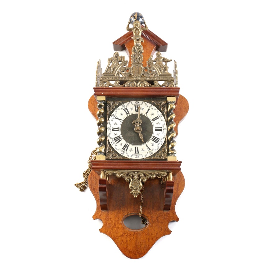 German Franz Hermle "Atlas" Wall Clock