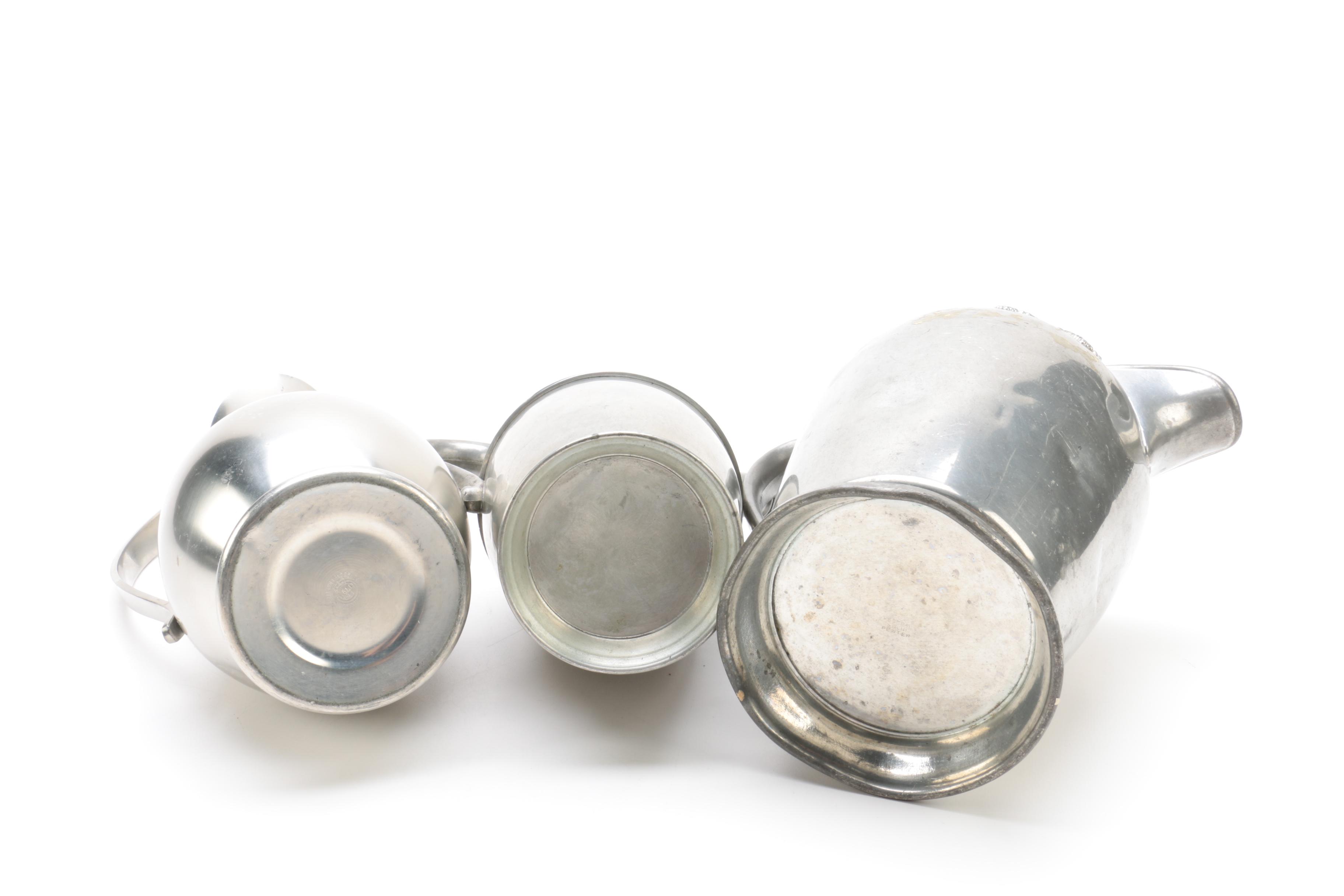 Pewter Serveware and Vases