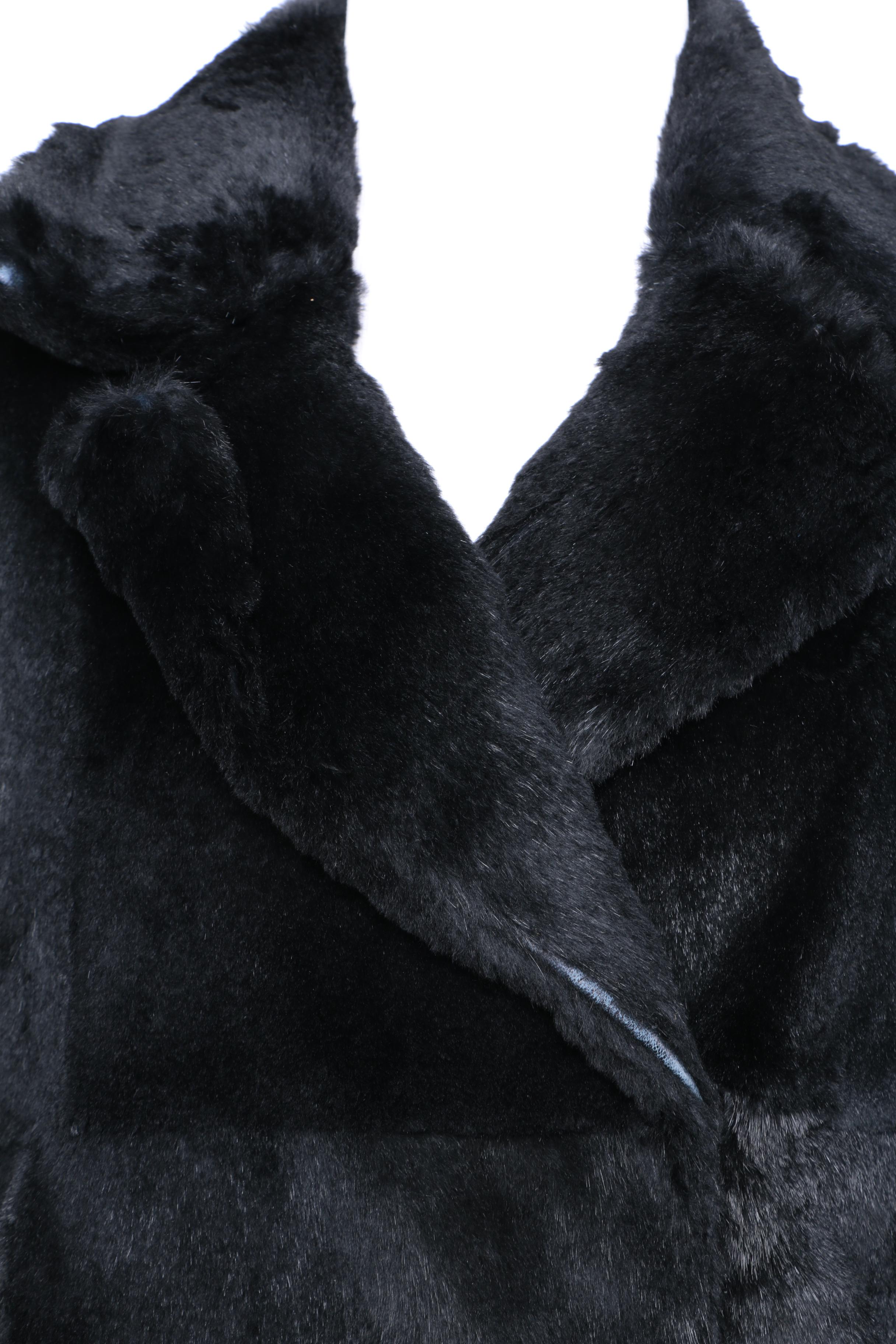Context Black Rabbit Fur Jacket