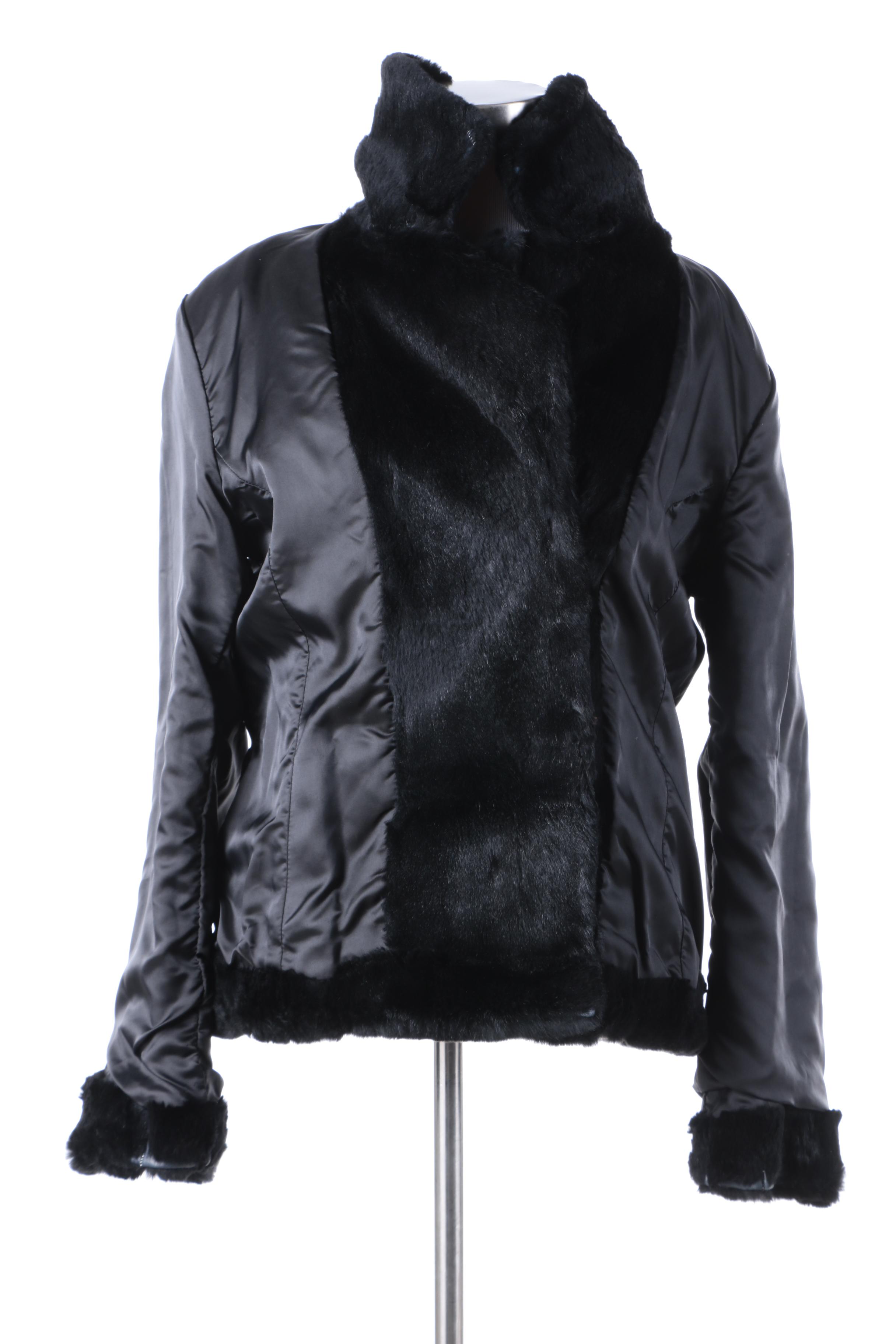 Context Black Rabbit Fur Jacket