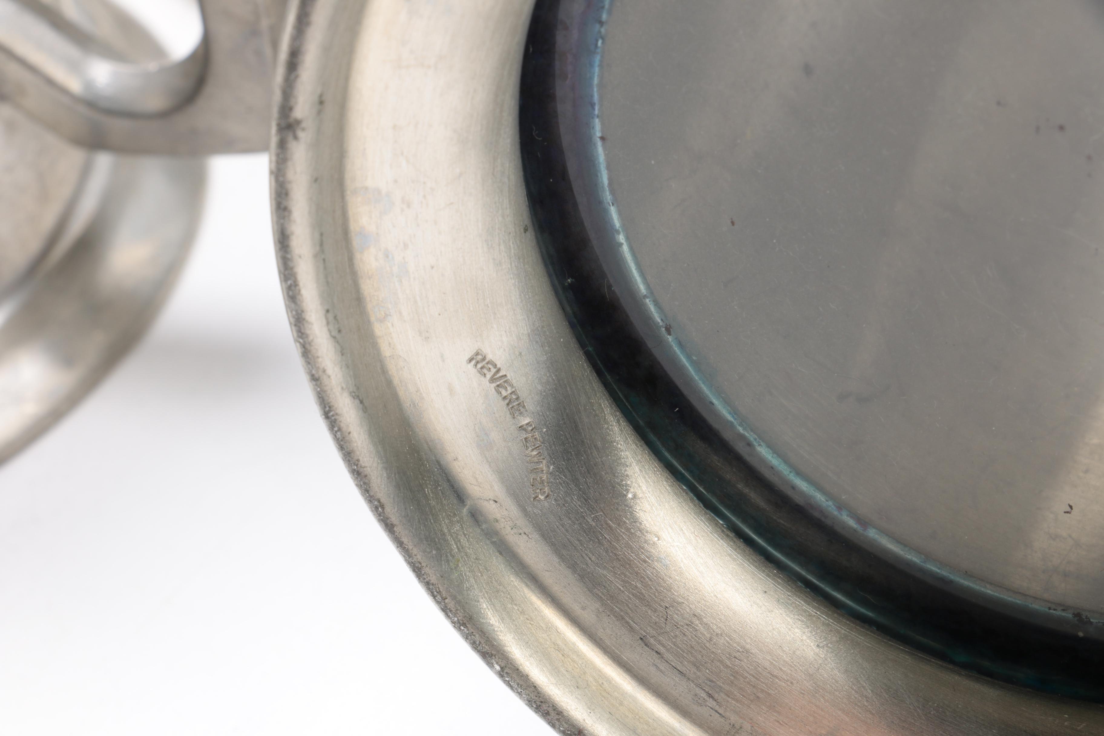 Royal Holland Pewter Carafes with Pewter Tankards