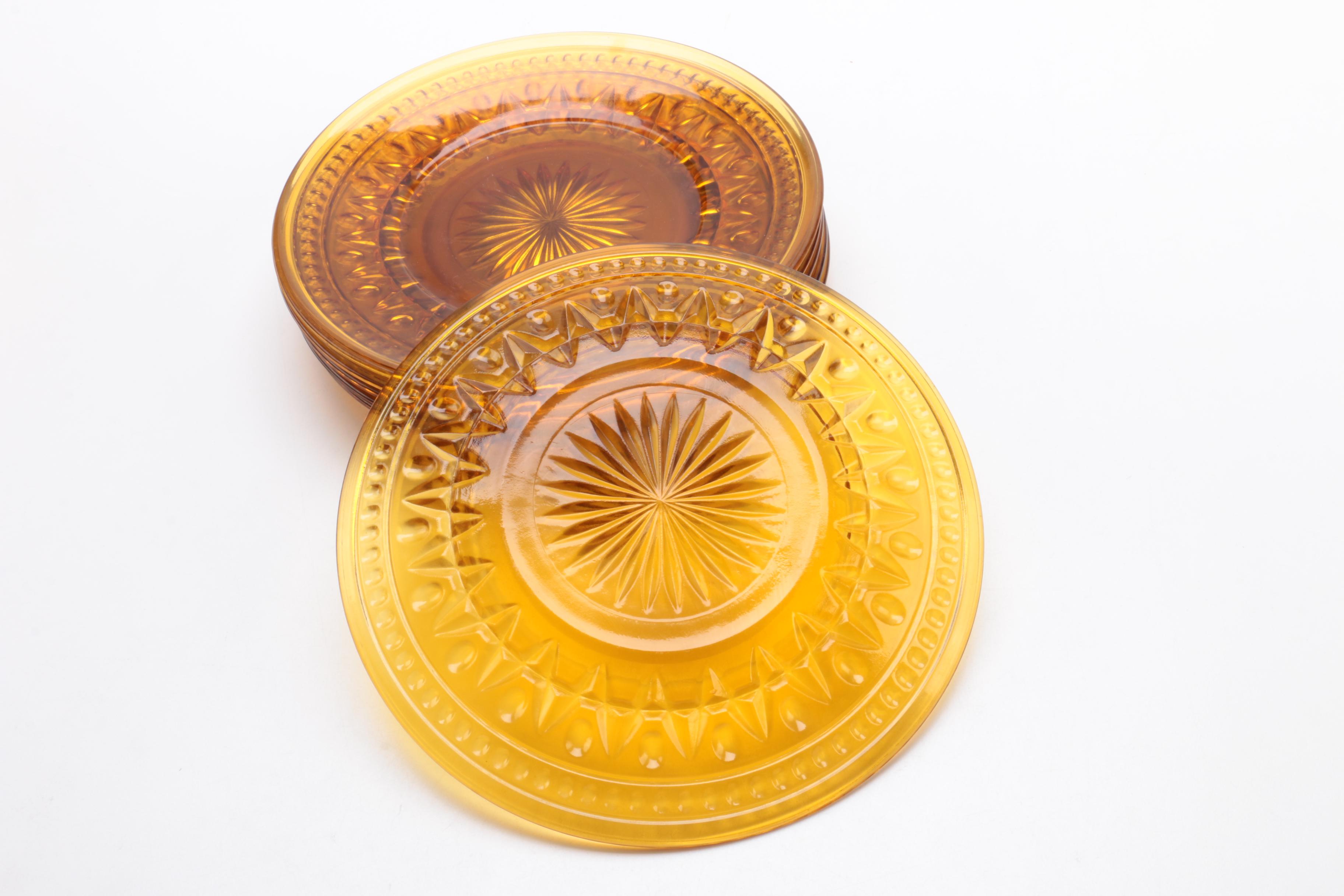 Vintage Federal "Sharon Amber" and Other Glass Tableware