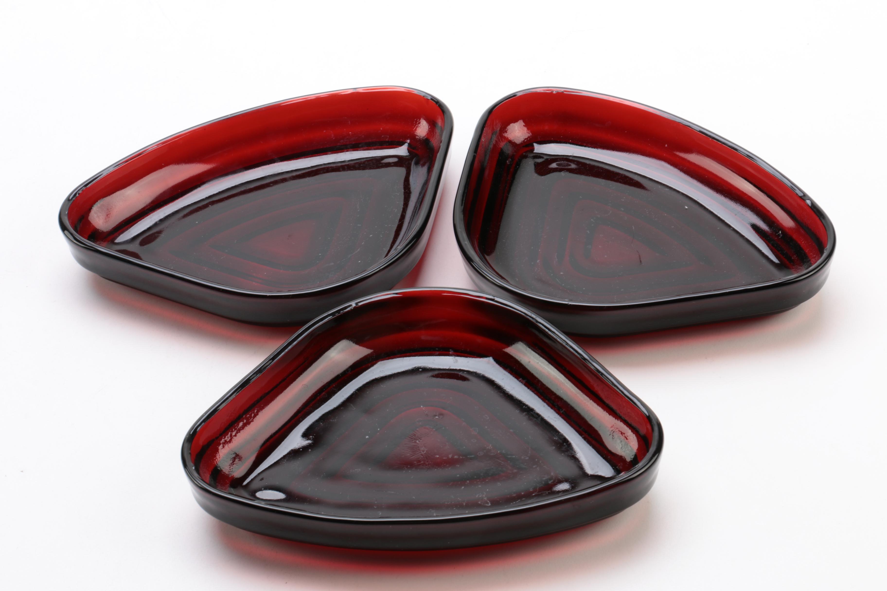 Vintage Federal "Sharon Amber" and Other Glass Tableware