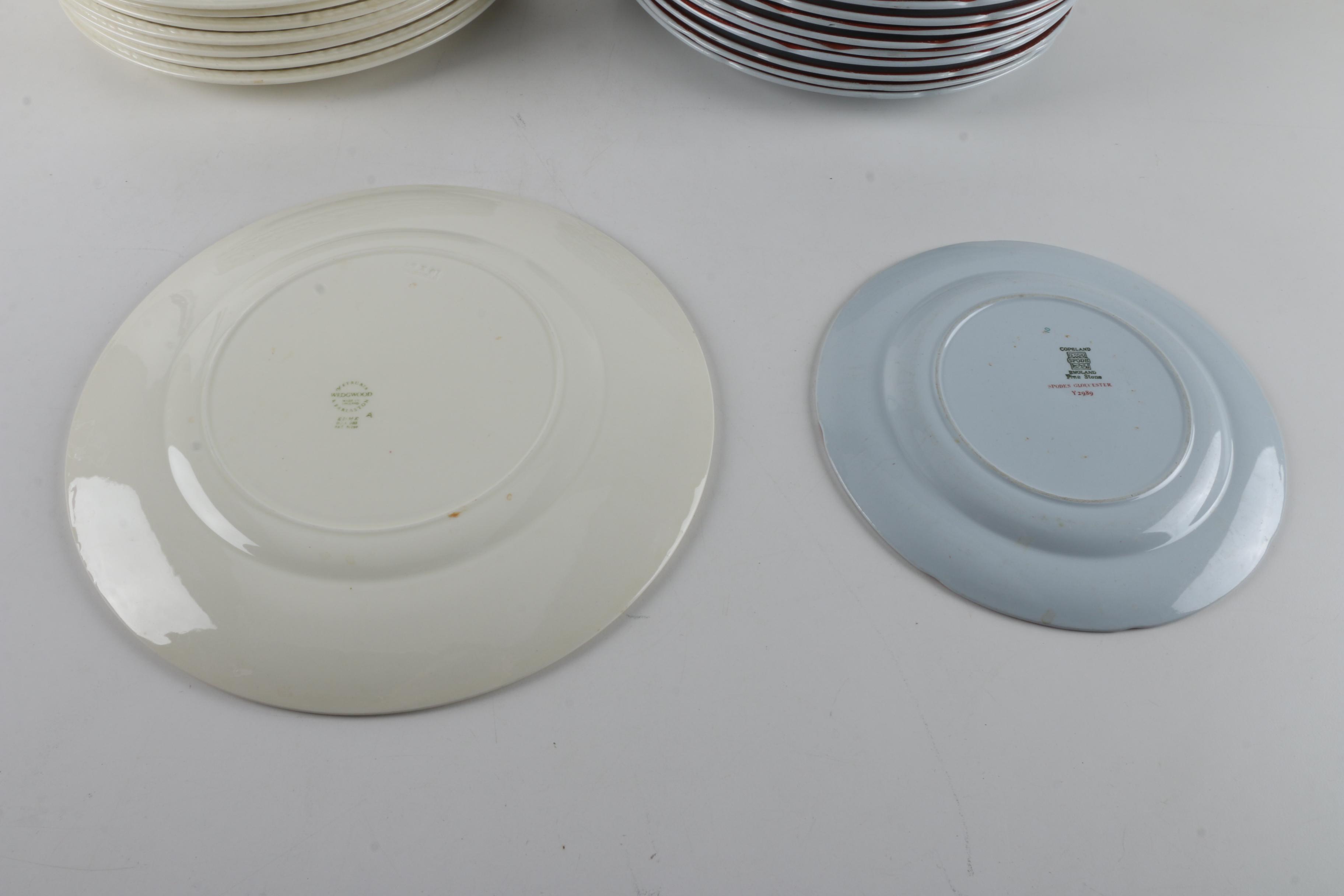 Vintage Tableware Including Spode "Gloucester Red" and Wedgwood "Edme"