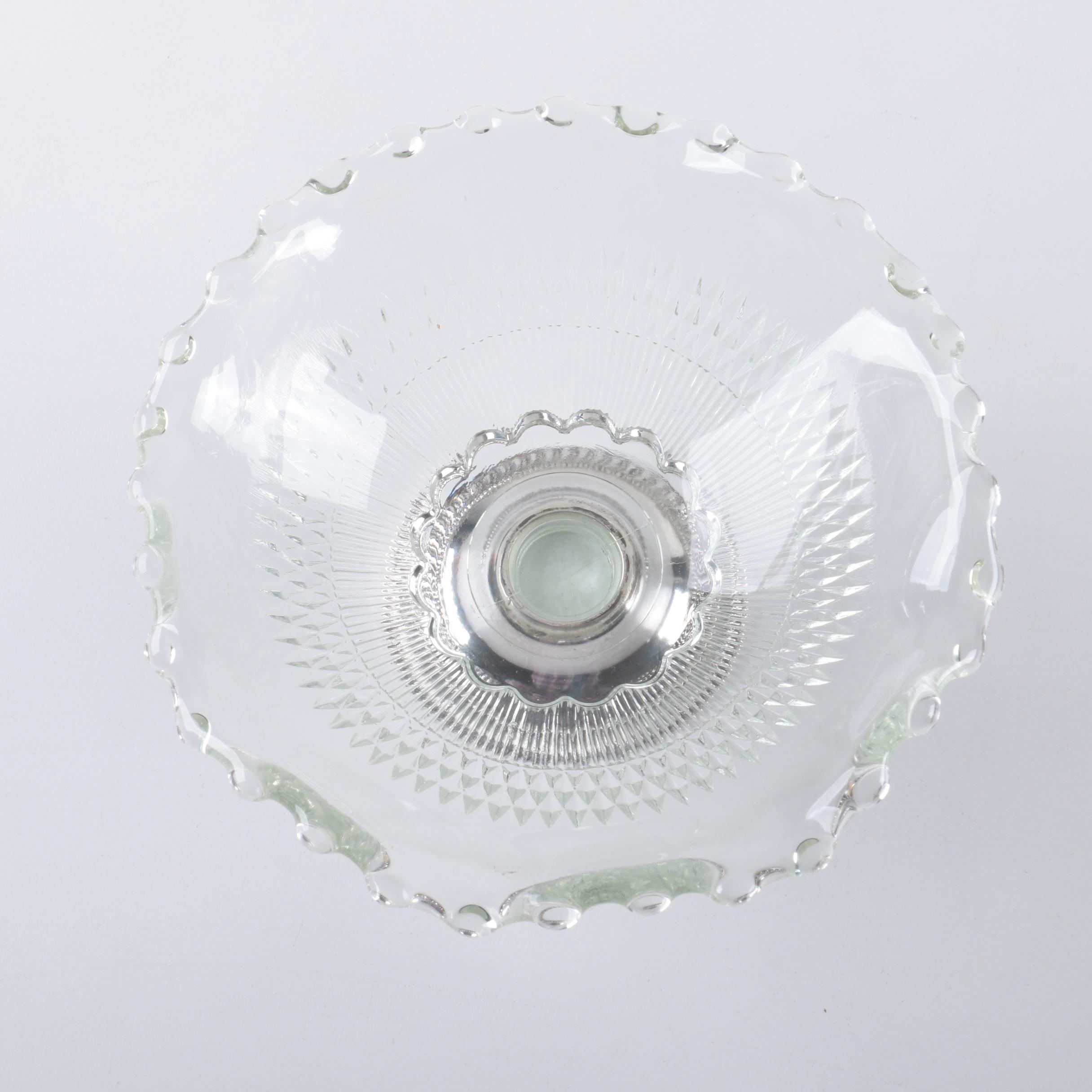 Duchin Creation Glass Bowl with Weighted Sterling Base