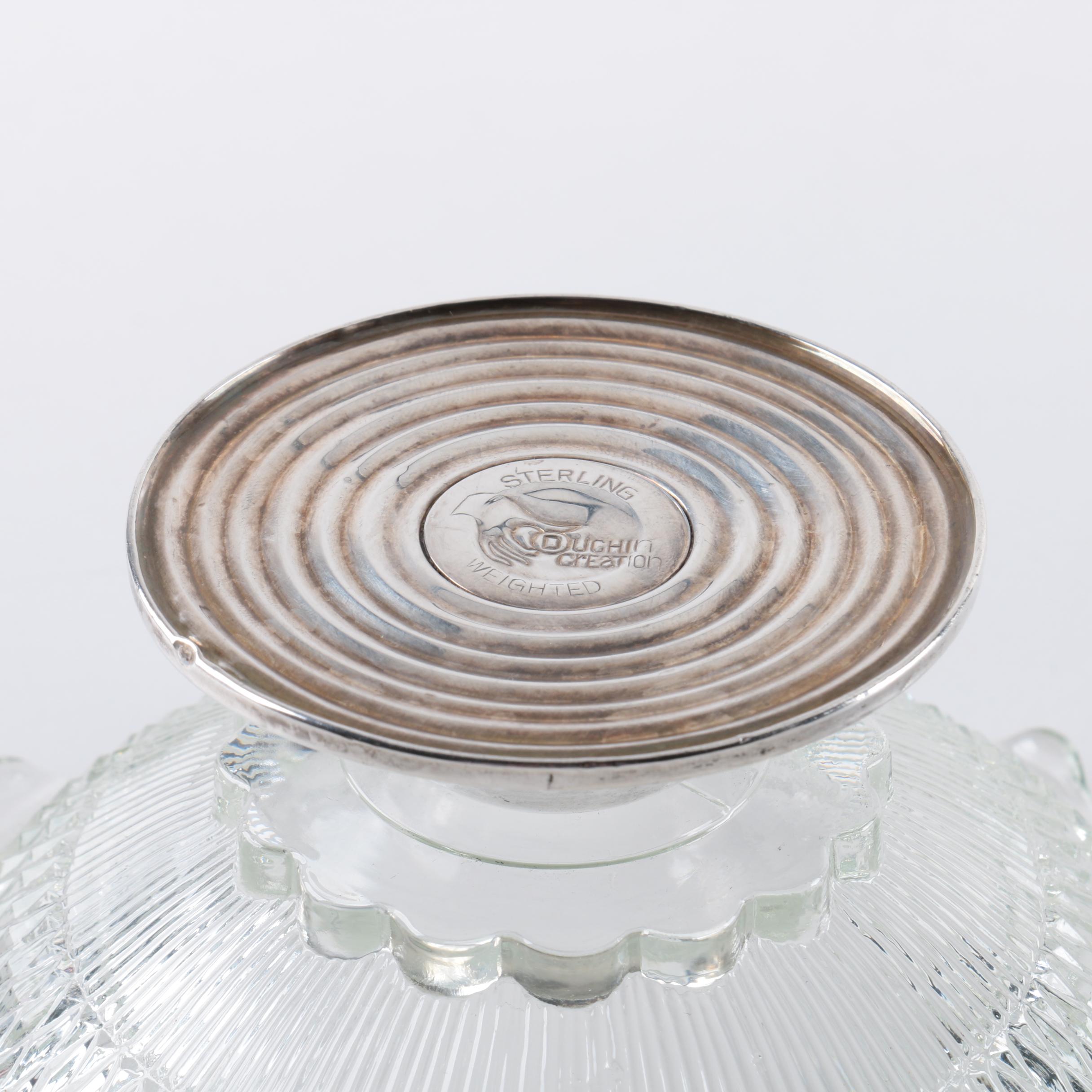 Duchin Creation Glass Bowl with Weighted Sterling Base