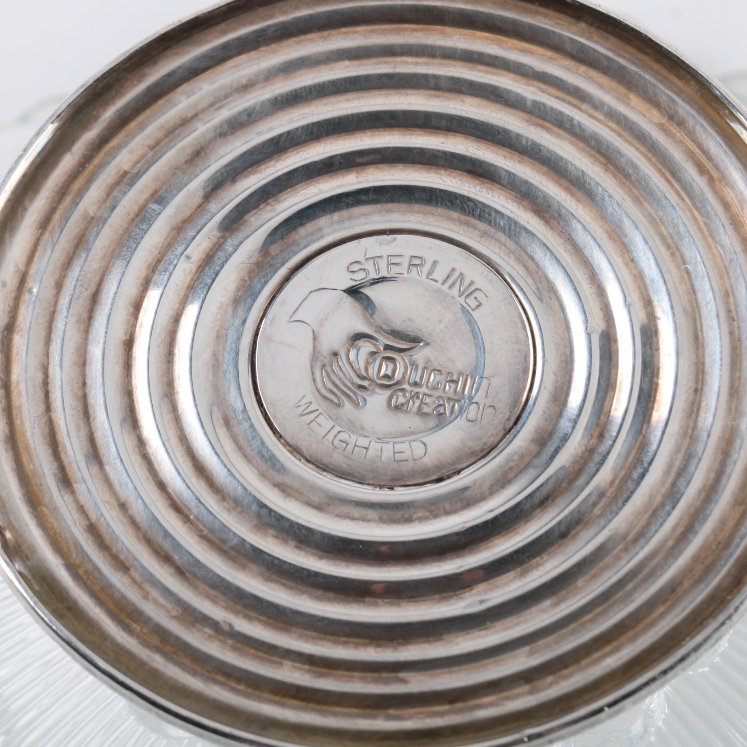 Duchin Creation Glass Bowl with Weighted Sterling Base