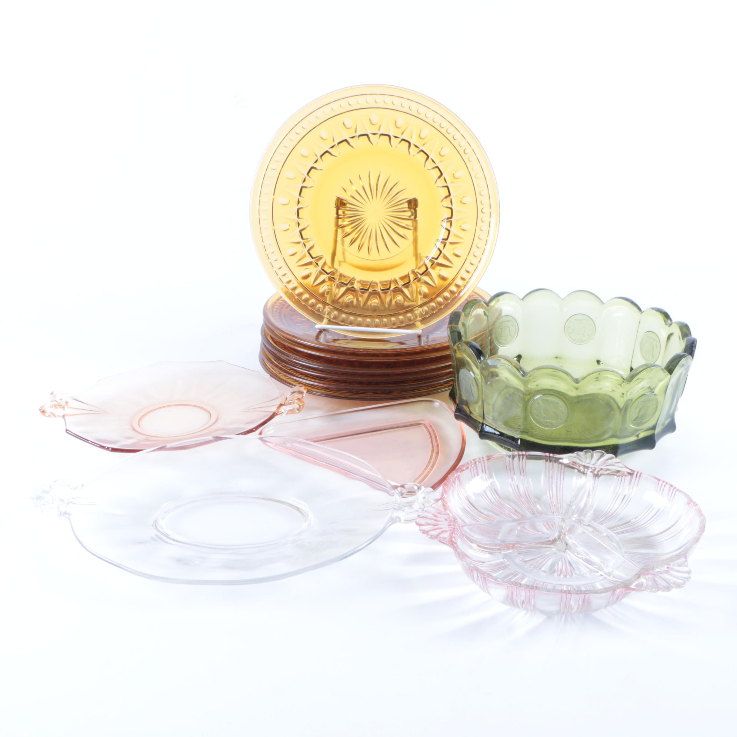 Fostoria Coin Glass and Other Glass Serveware