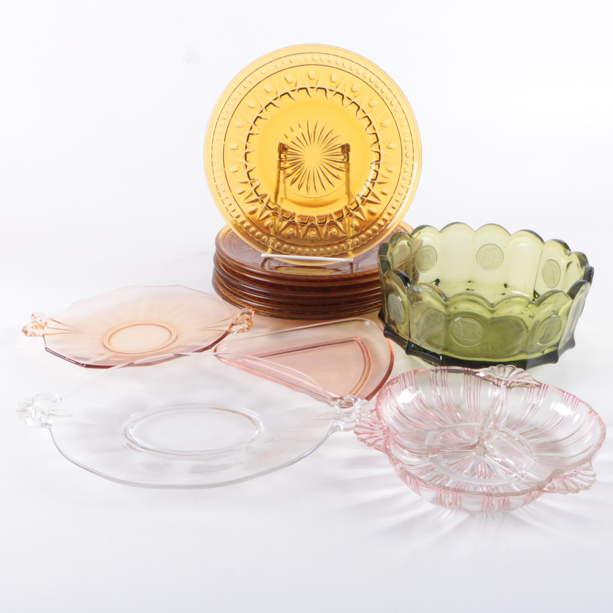 Fostoria Coin Glass and Other Glass Serveware