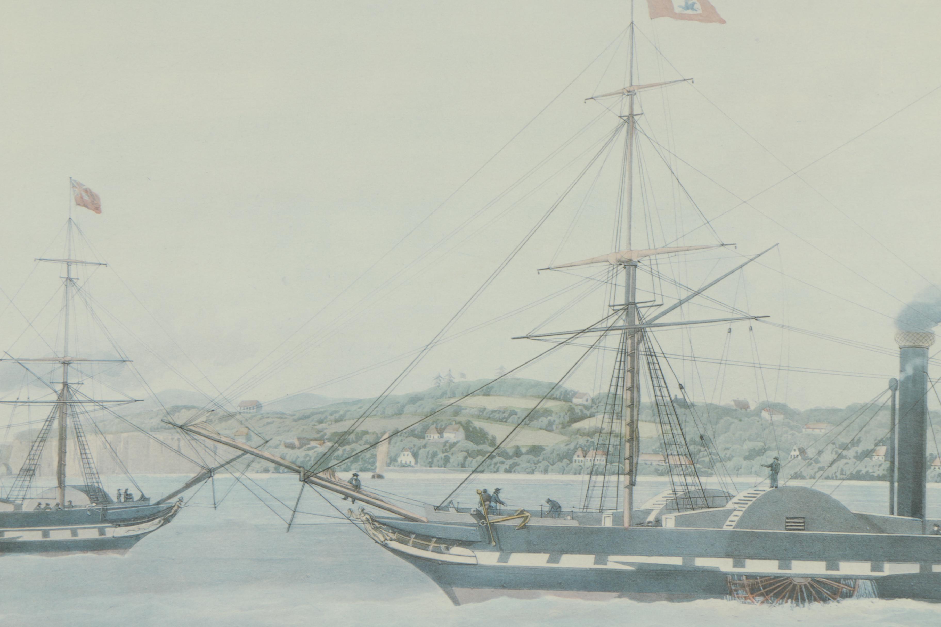 Offset Lithograph After Huggins "Ships of The General Steam Navigation Company"