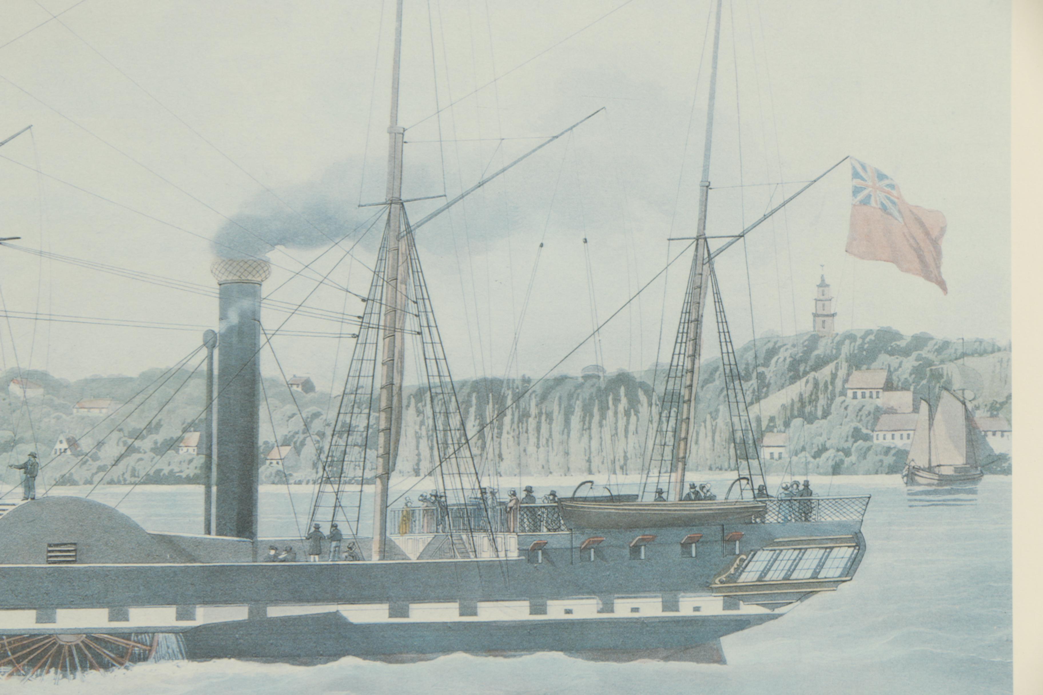 Offset Lithograph After Huggins "Ships of The General Steam Navigation Company"