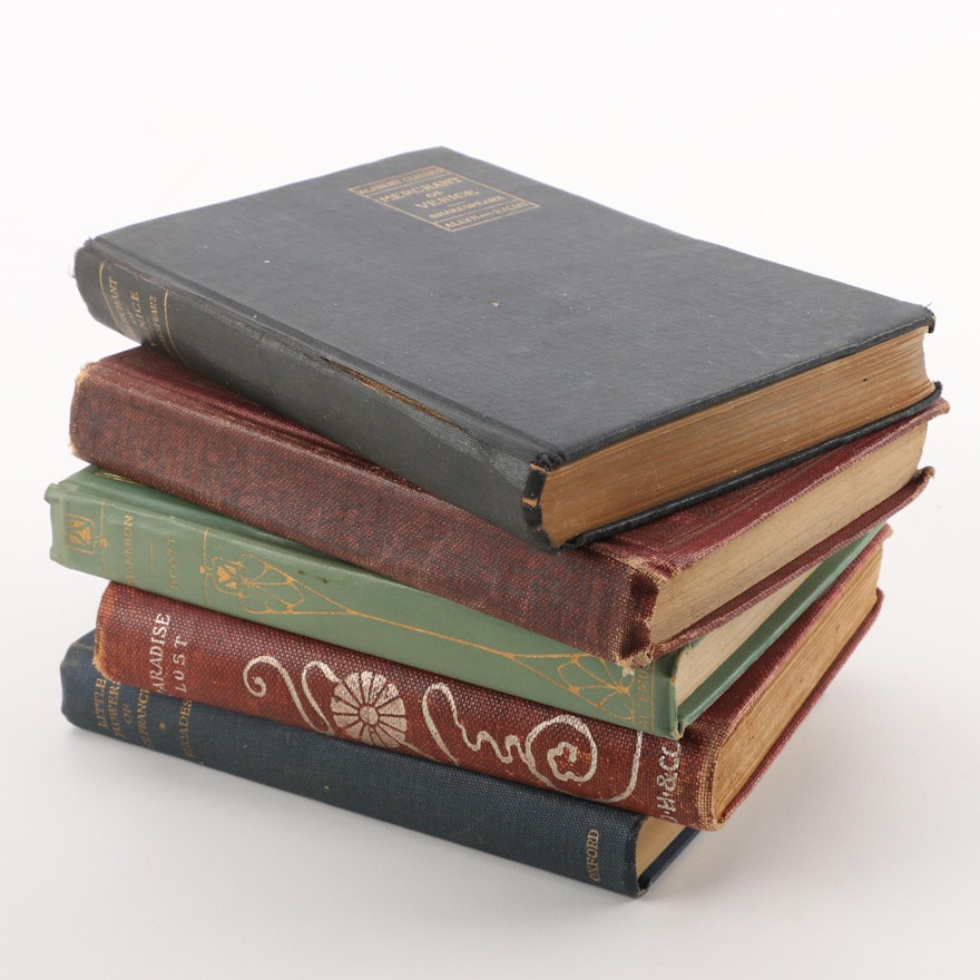 Books Including Circa 1905 "Marmion" by Sir Walter Scott