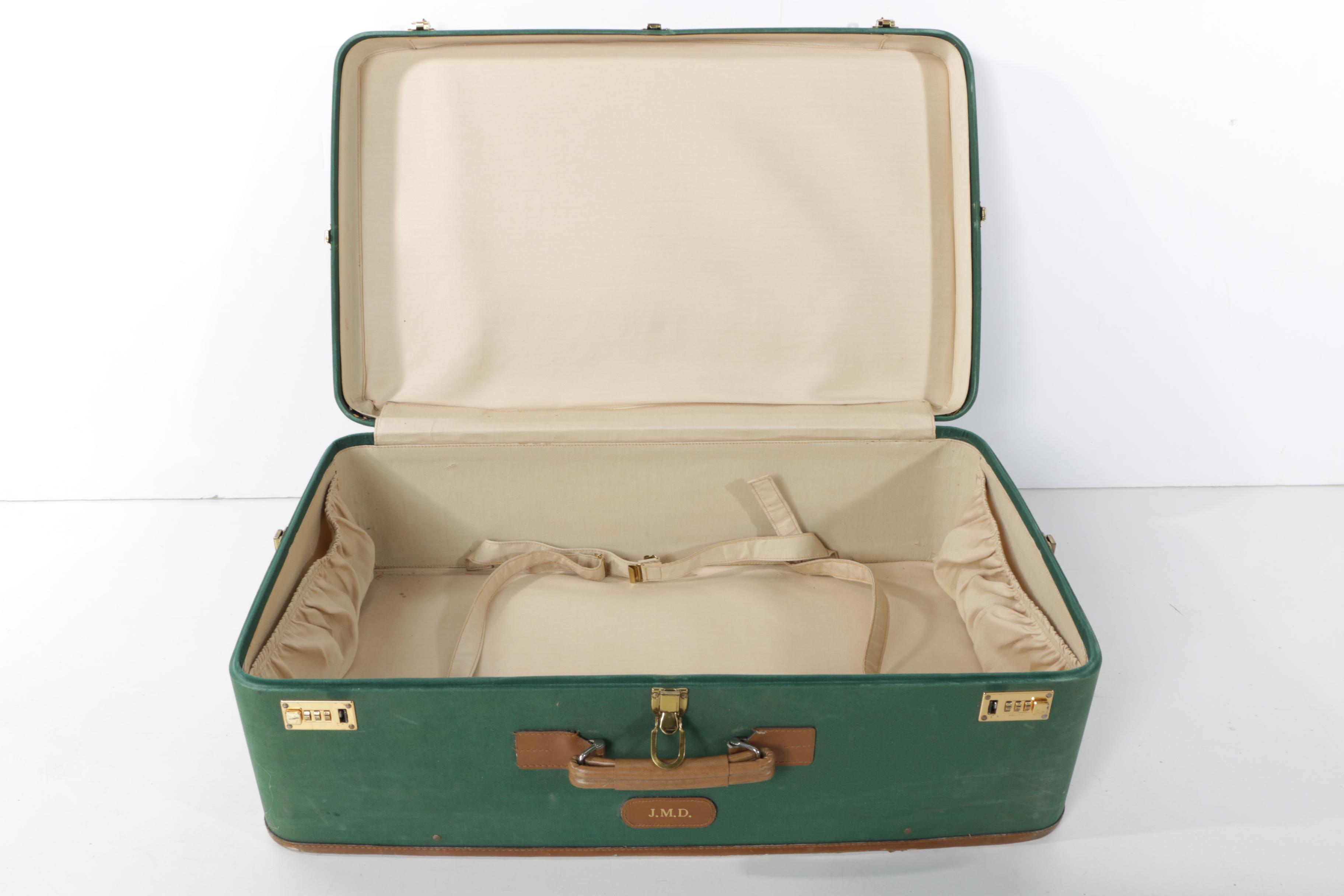 Vintage T. Anthony Ltd. Large Green Pullman Suitcases