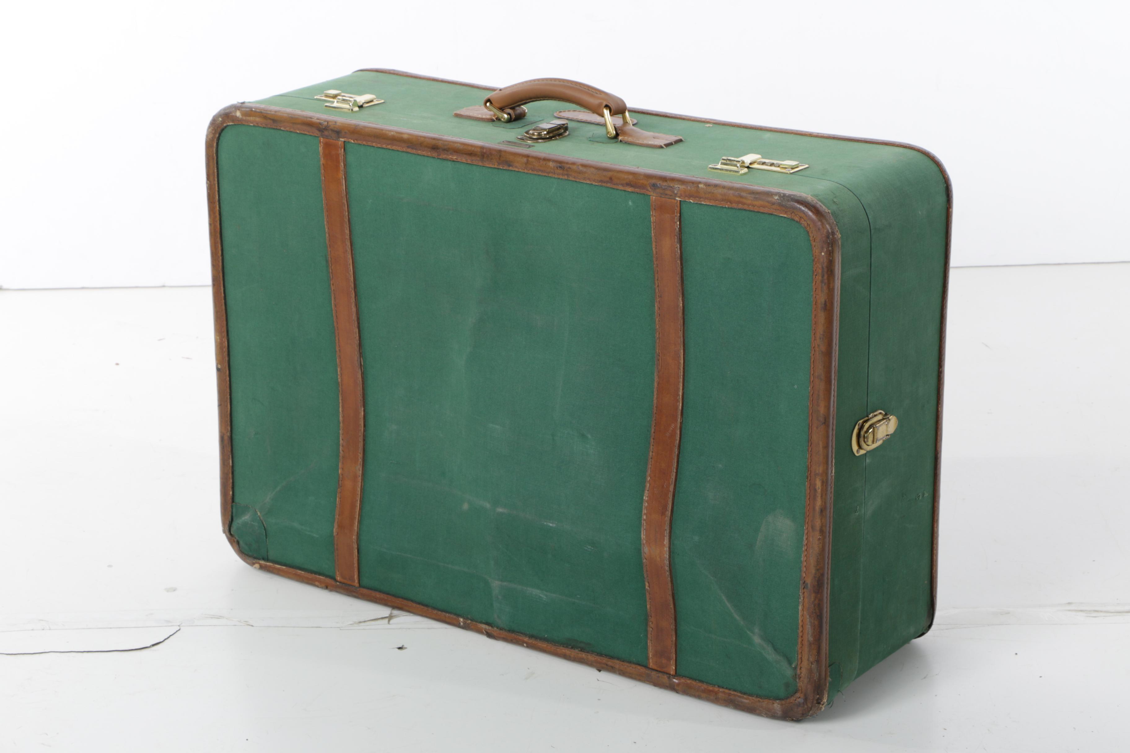 Vintage T. Anthony Ltd. Large Green Pullman Suitcases
