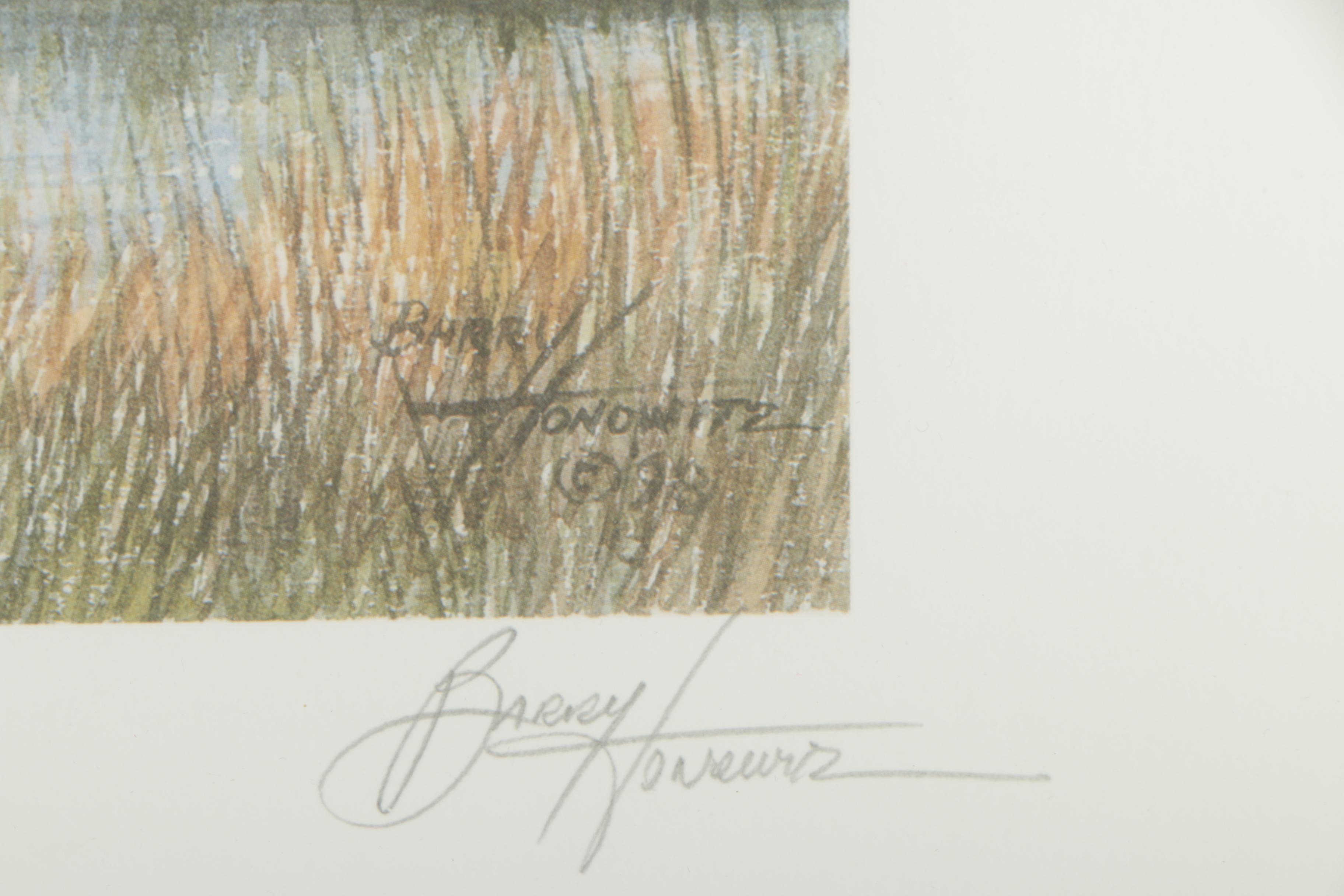 Barry Honowitz Artist Proof Offset Lithograph "Sunset at the Seventeenth"