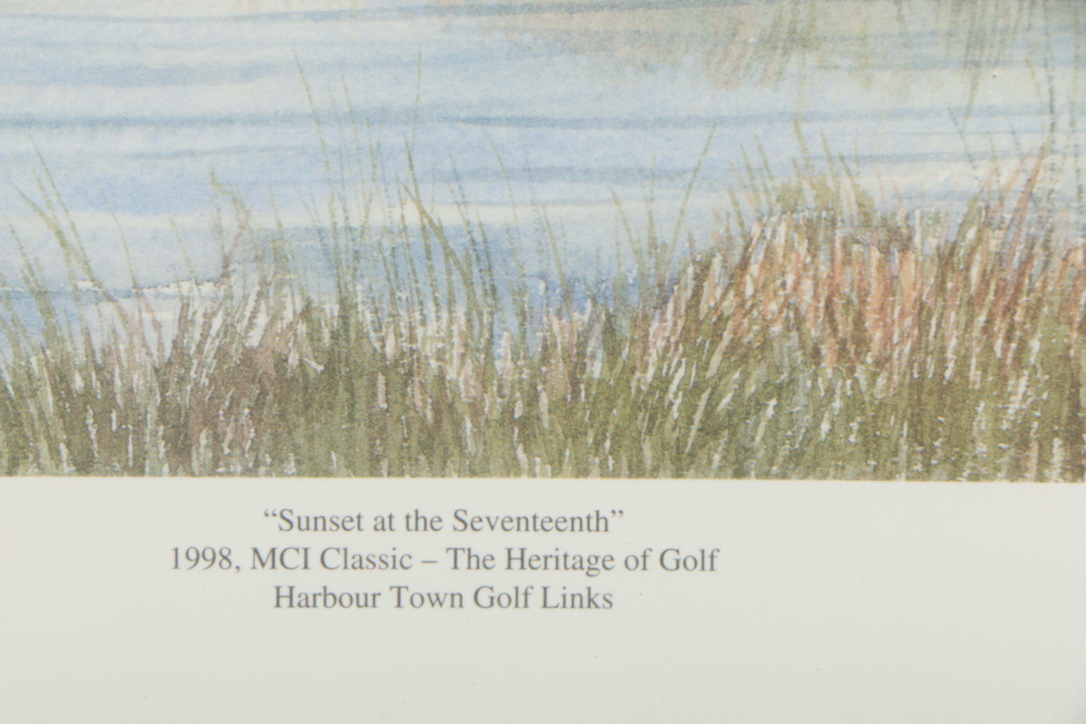 Barry Honowitz Artist Proof Offset Lithograph "Sunset at the Seventeenth"