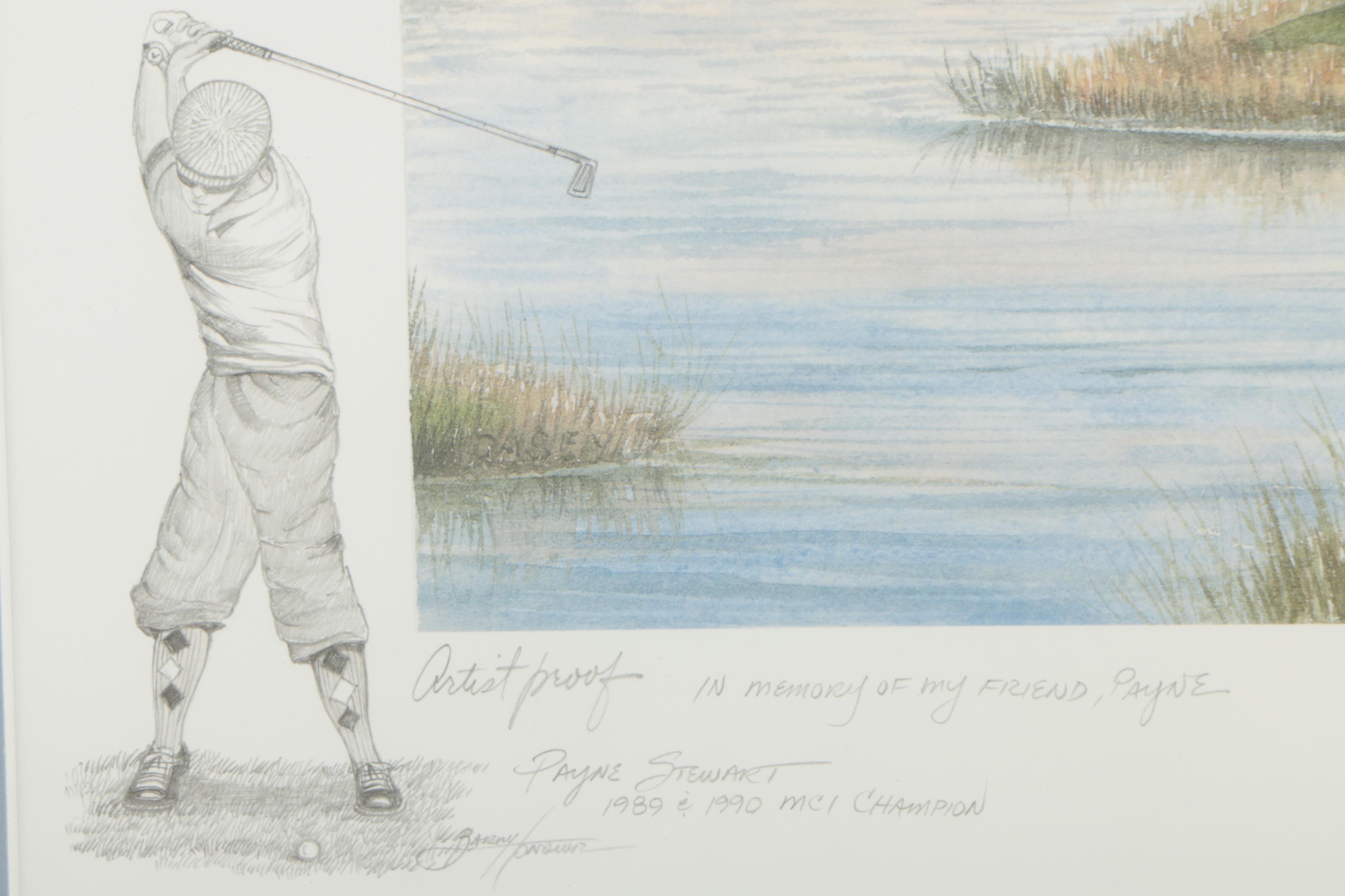 Barry Honowitz Artist Proof Offset Lithograph "Sunset at the Seventeenth"