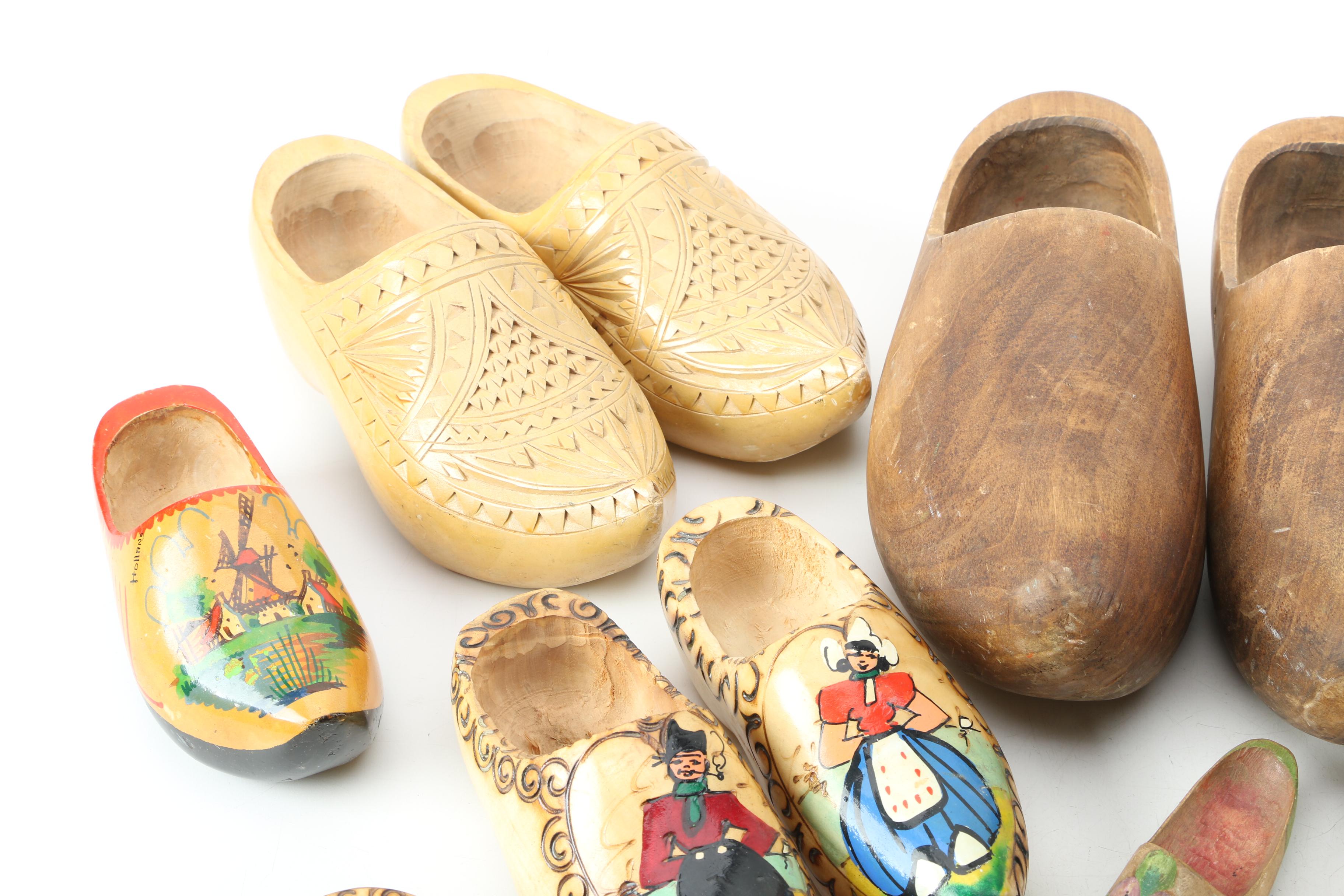 Carved Wooden Shoes