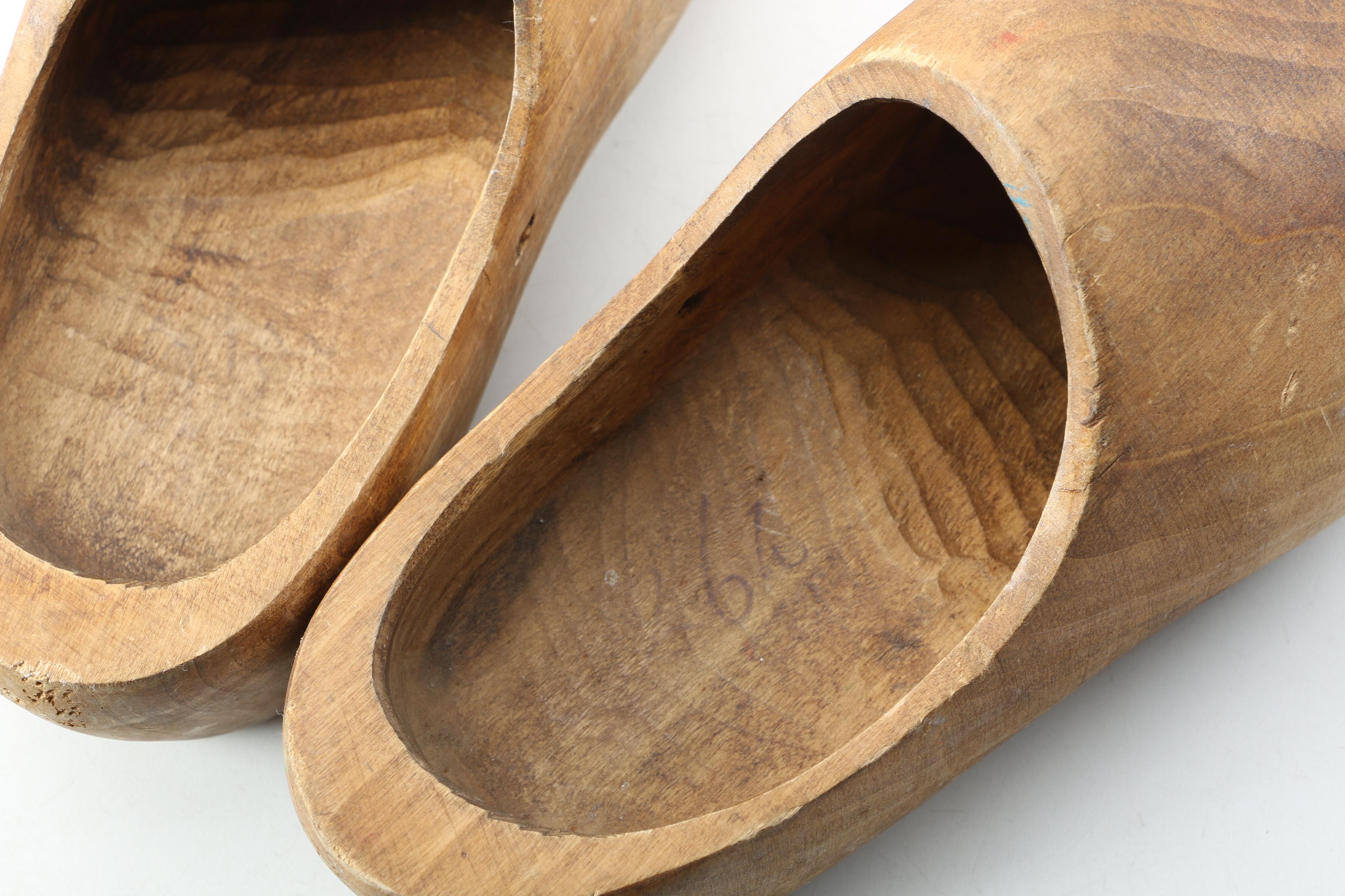 Carved Wooden Shoes