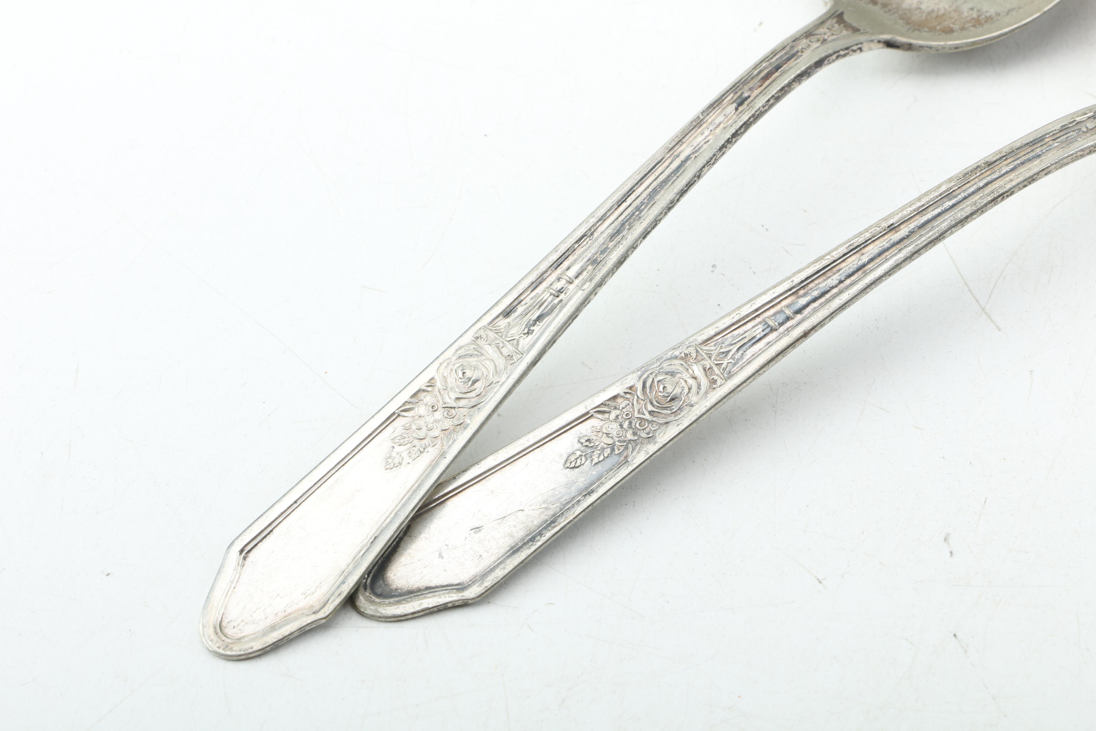 Gorham "Virginia" Sterling Silver Butter Knife with Silver-Plated Spoons