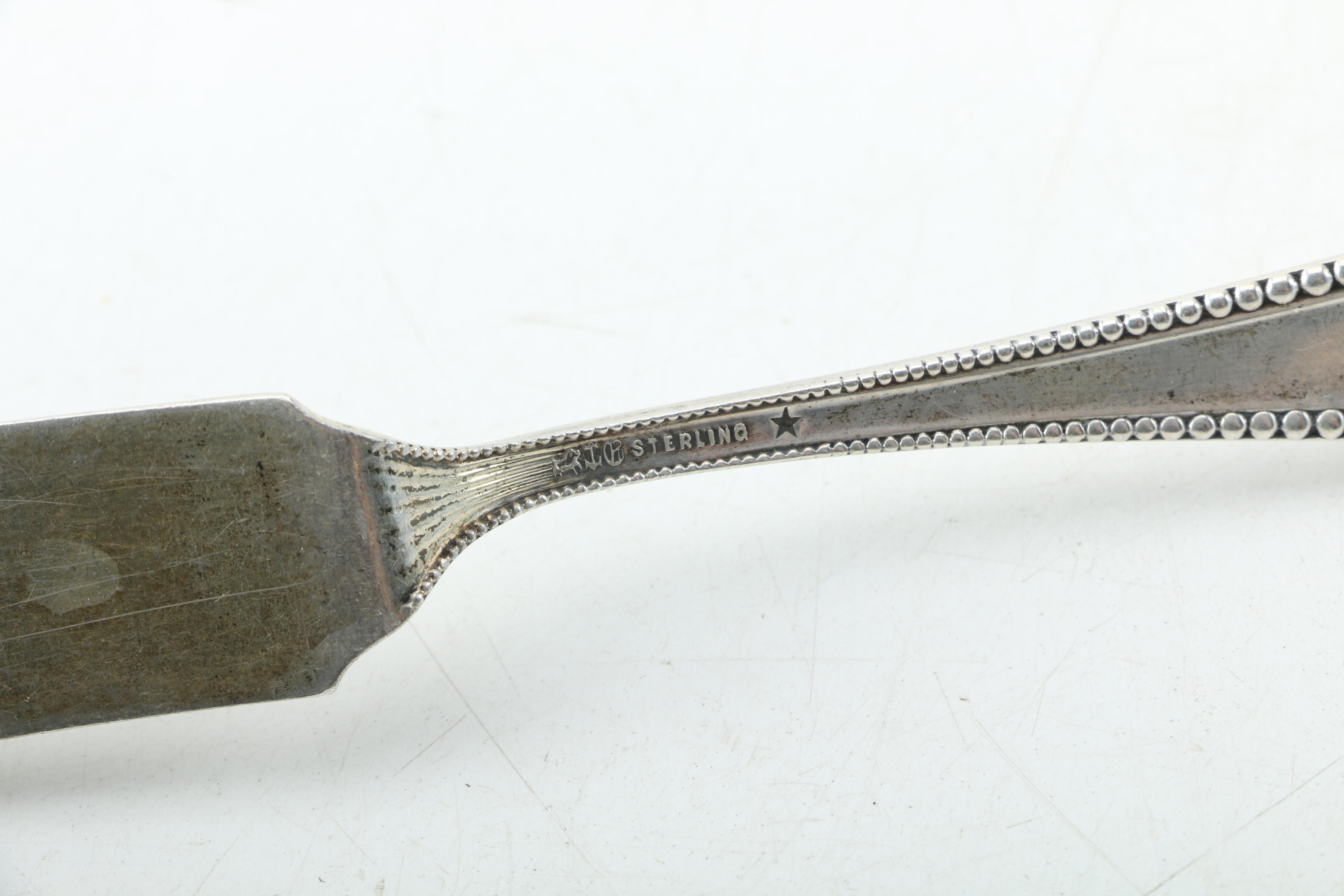 Gorham "Virginia" Sterling Silver Butter Knife with Silver-Plated Spoons