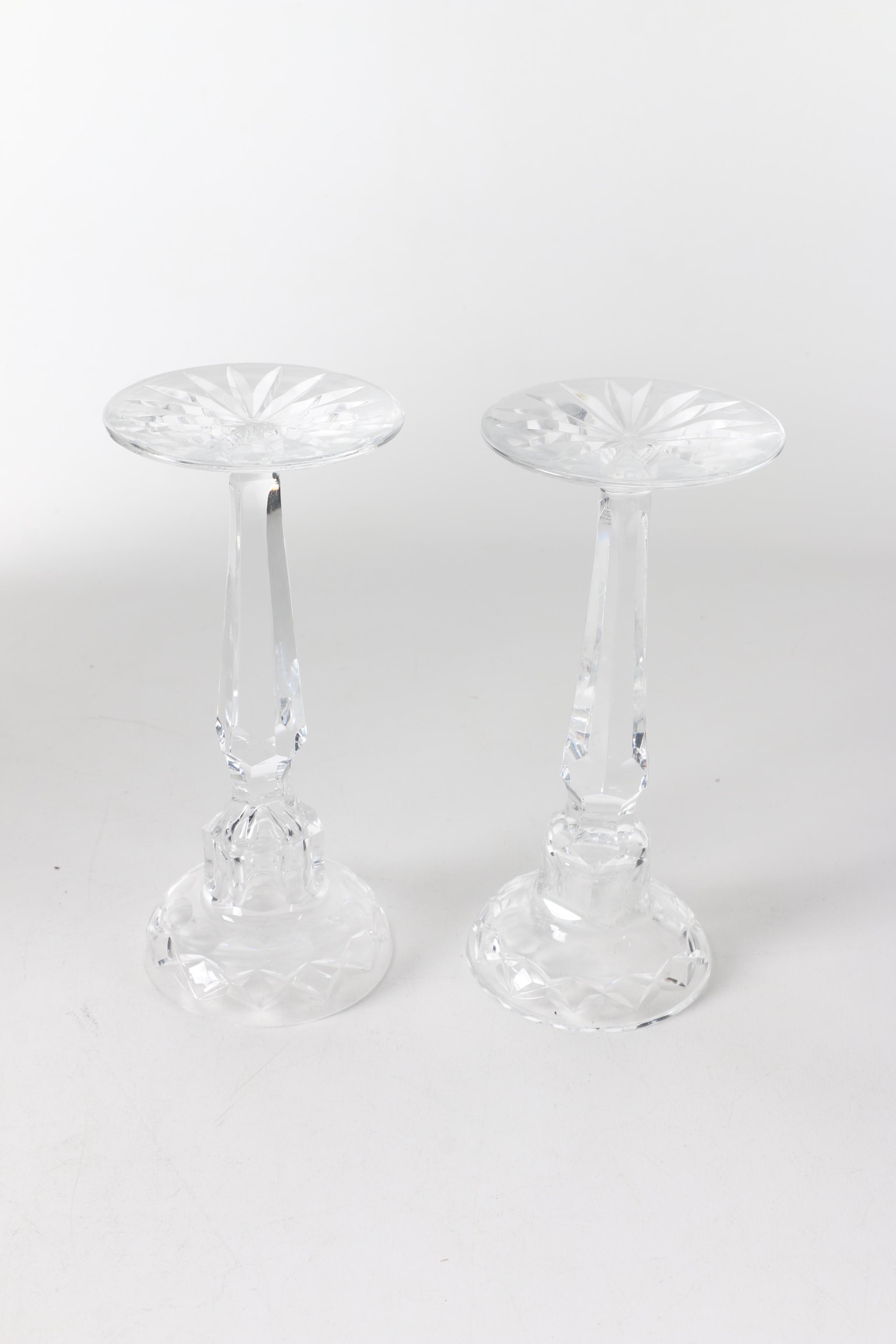 Crystal Candle Holders Featuring Rogaska