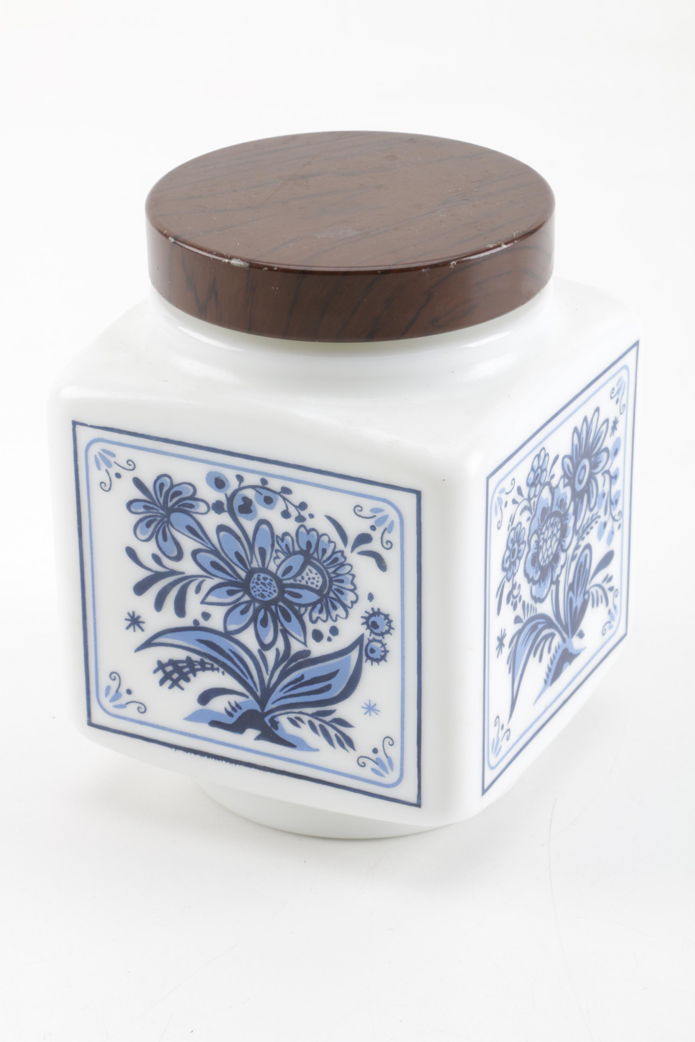 Delft Style Kitchen Canisters