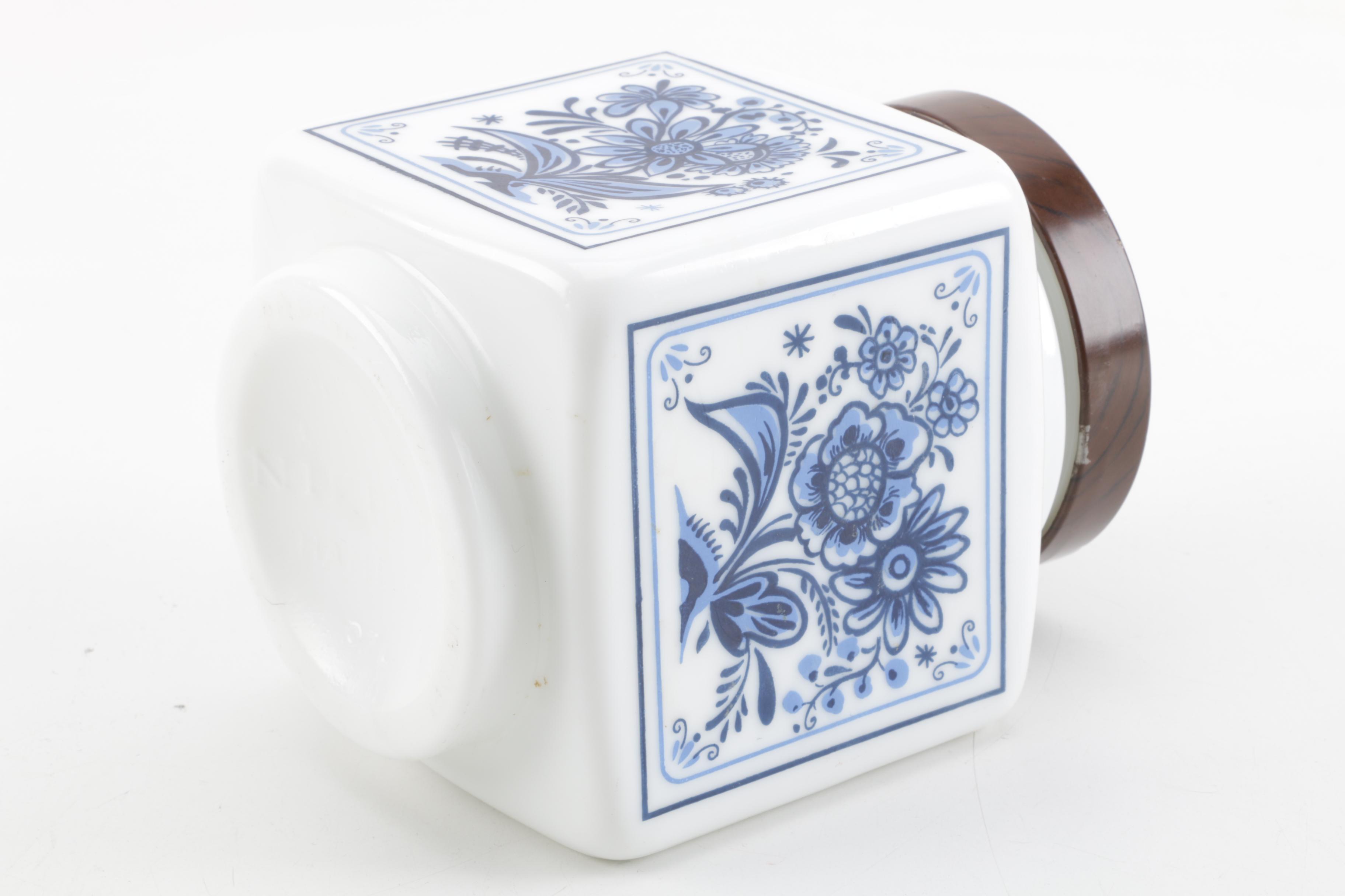 Delft Style Kitchen Canisters