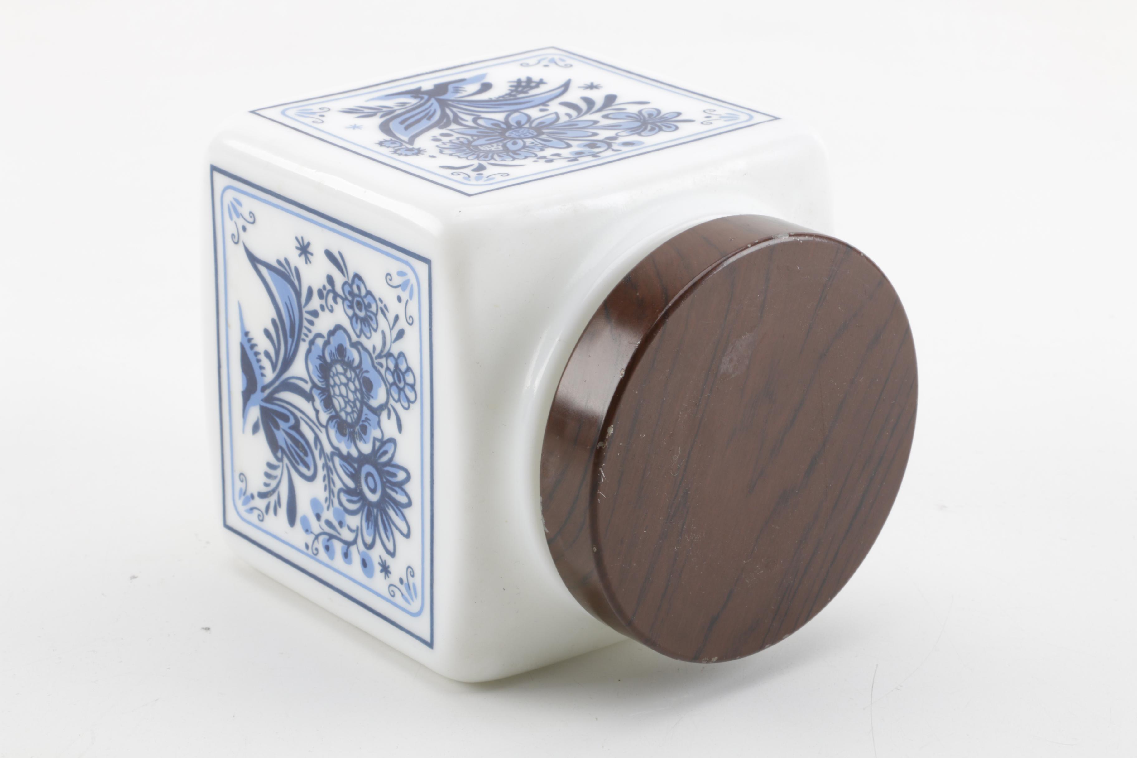 Delft Style Kitchen Canisters