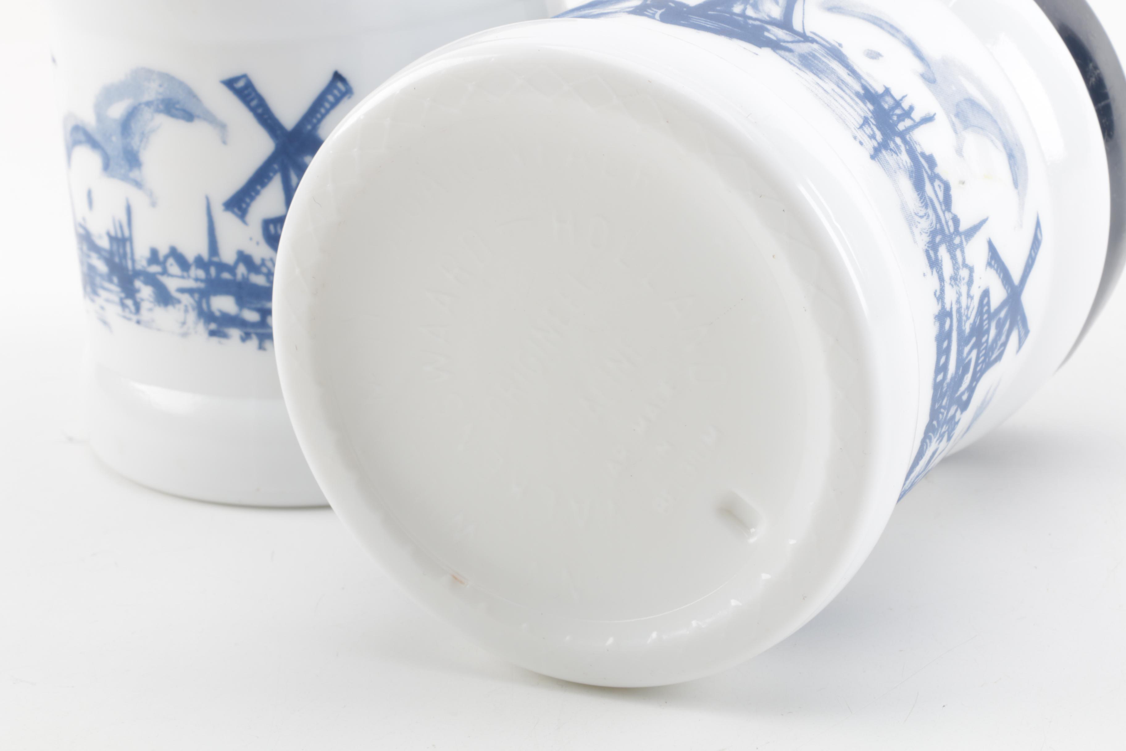 Delft Style Kitchen Canisters