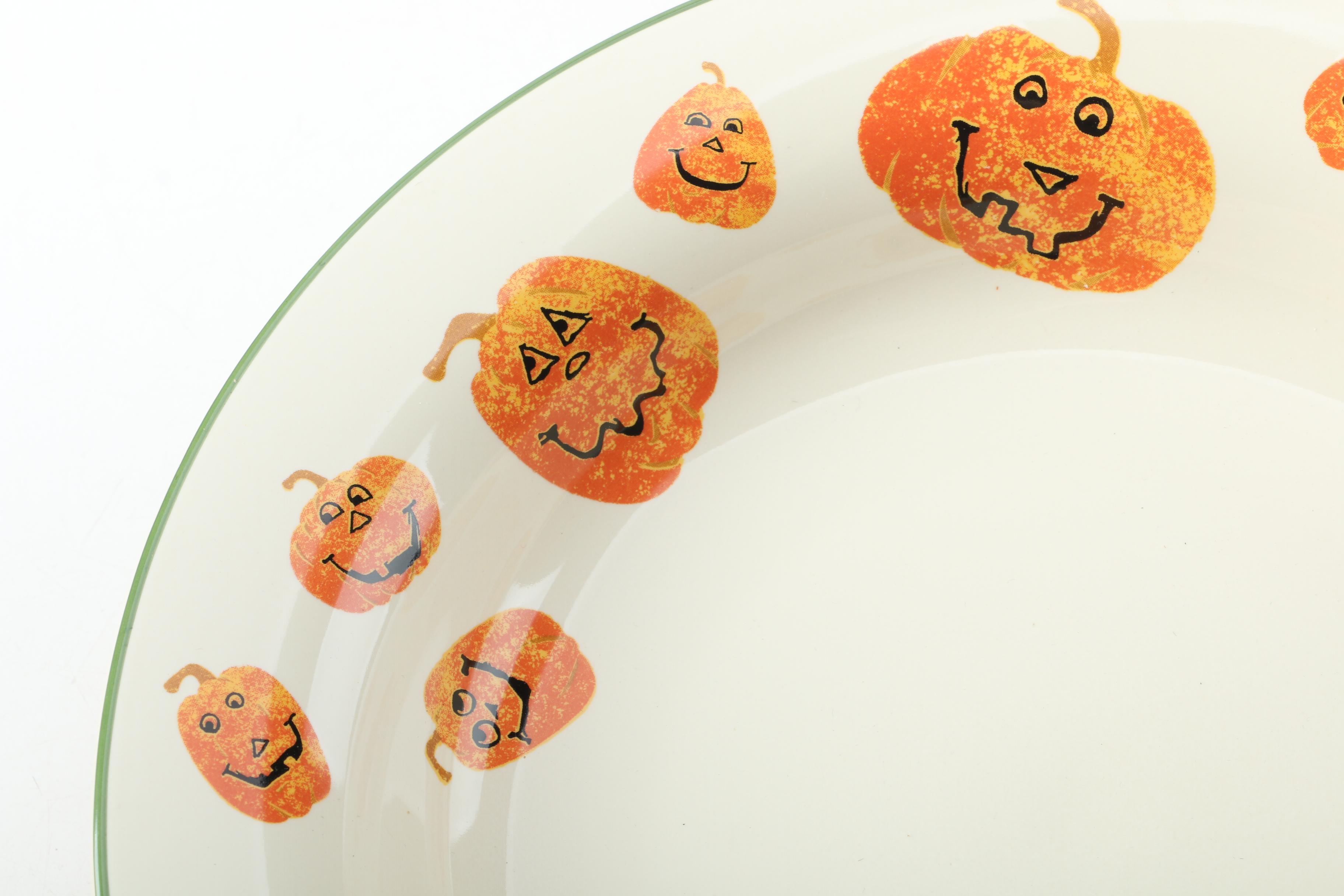 Longaberger Pumpkin Porcelain Pasta Bowl