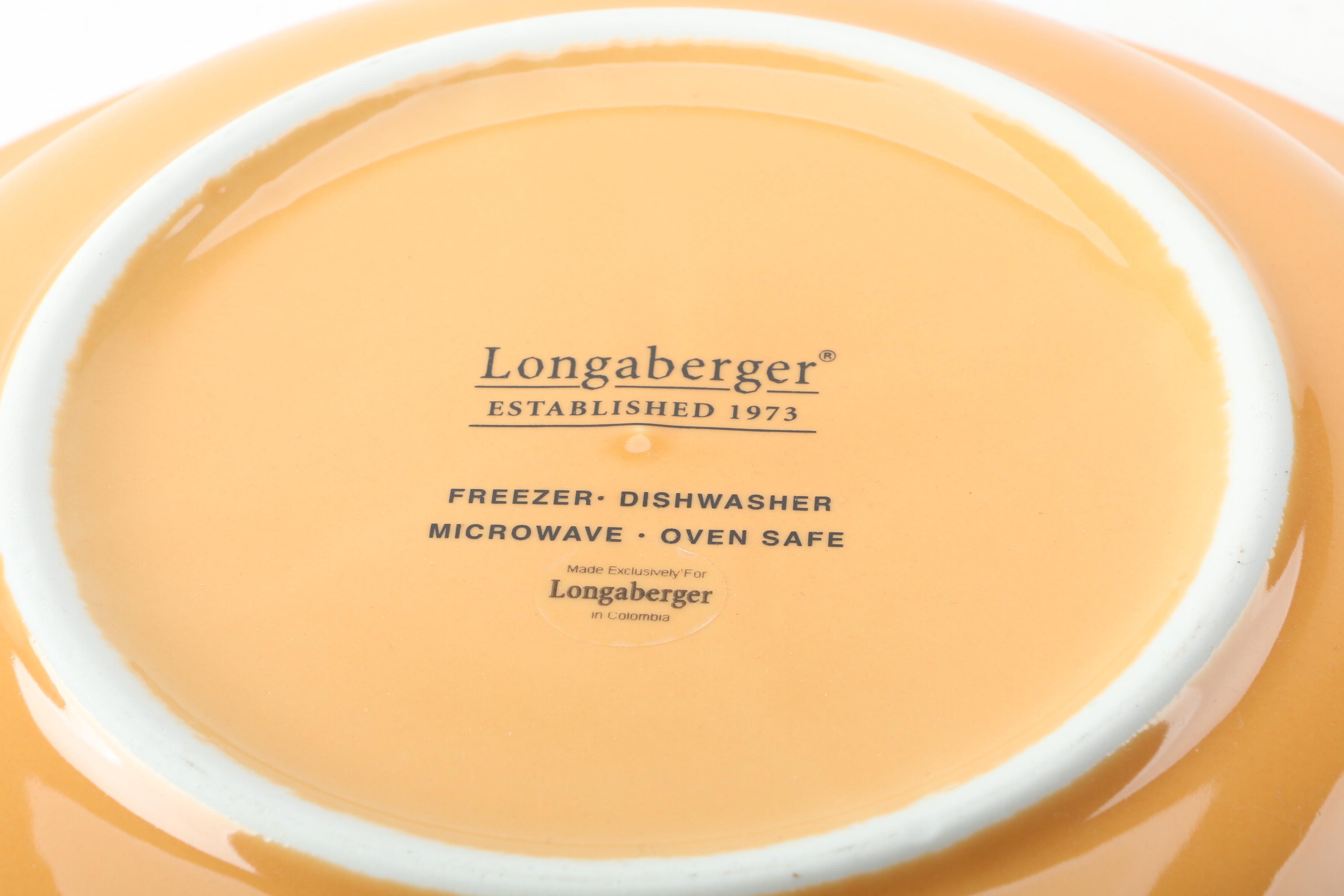 Longaberger Pumpkin Porcelain Pasta Bowl