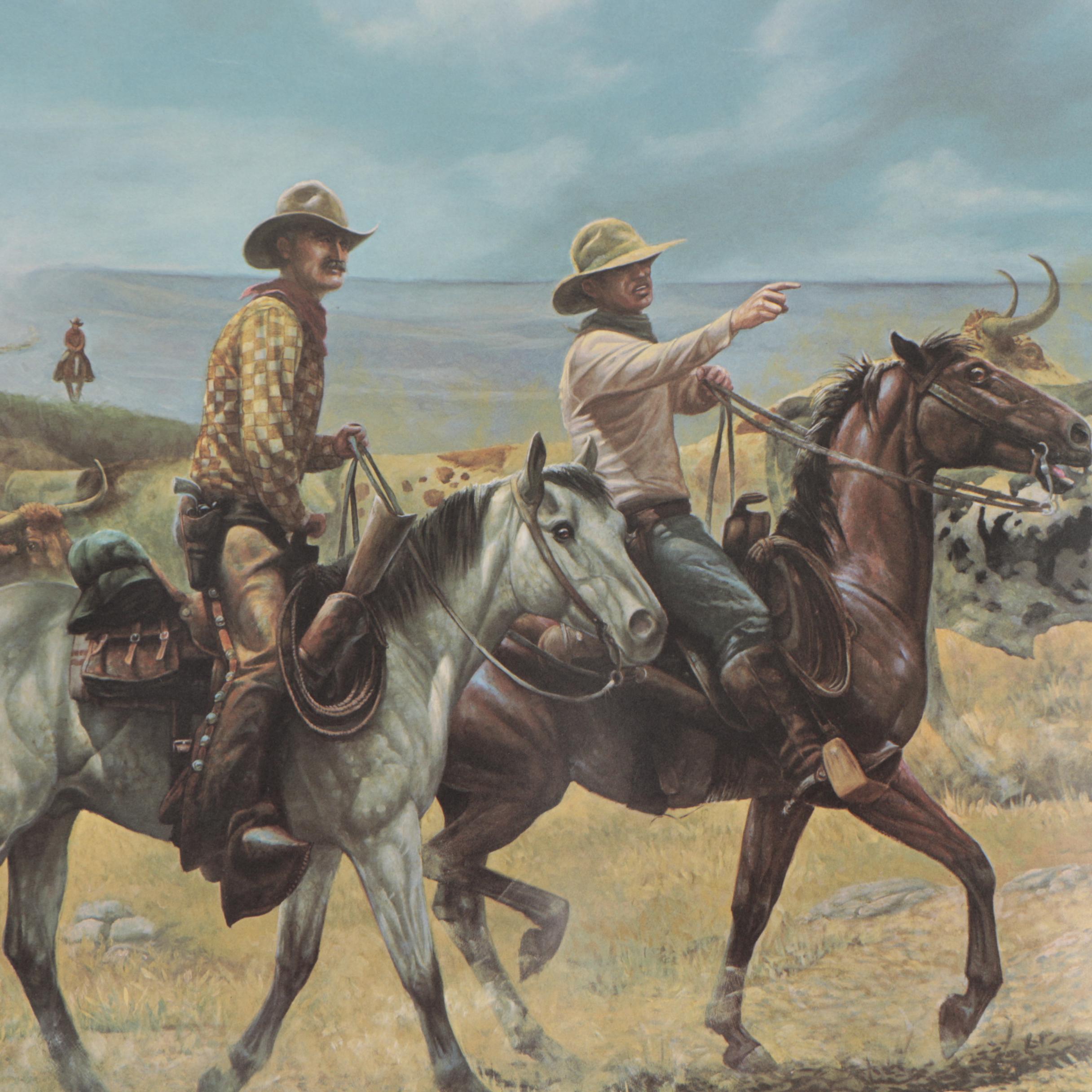 Chuck DeHaan Limited Edition Offset Lithograph "Up The Chisholm"
