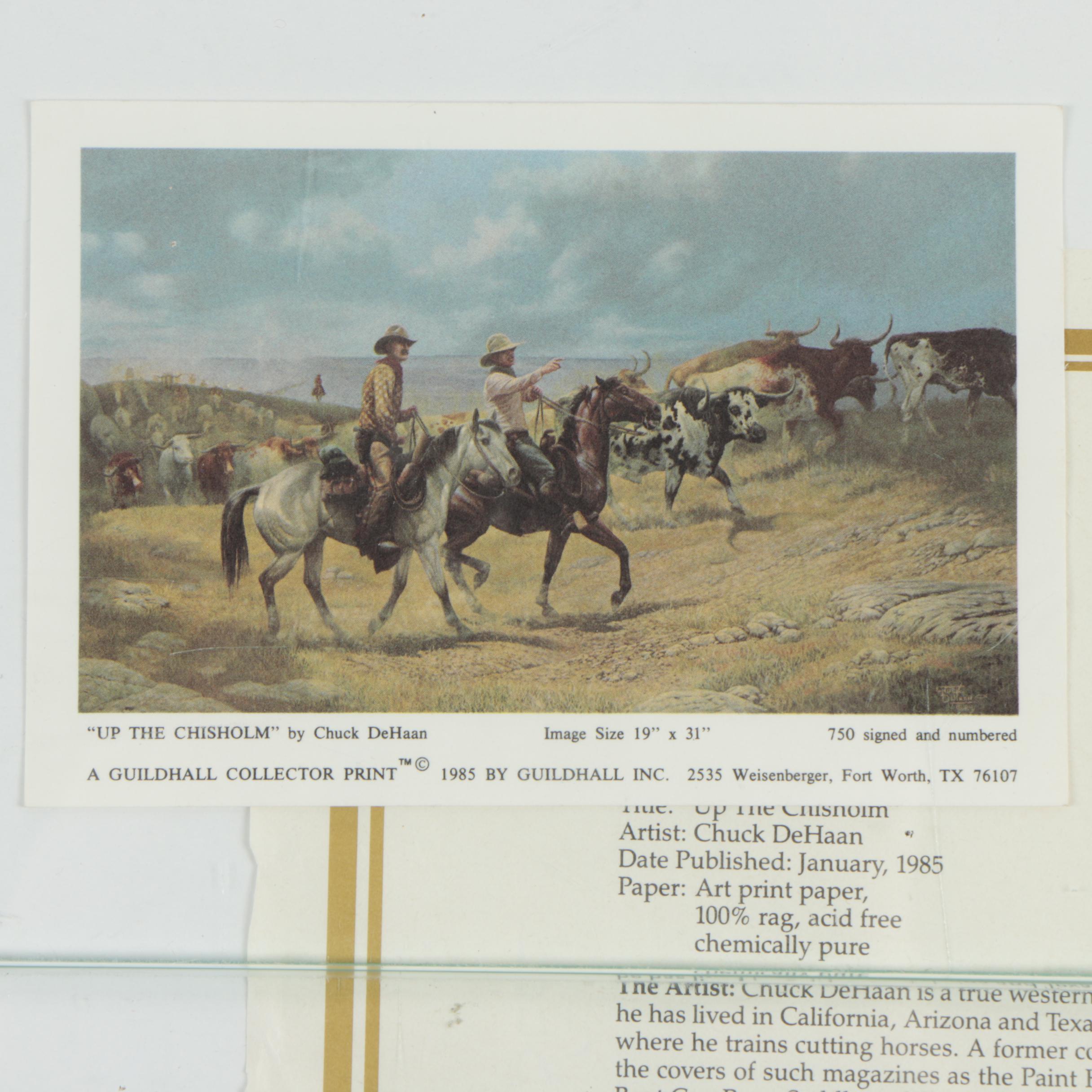Chuck DeHaan Limited Edition Offset Lithograph "Up The Chisholm"