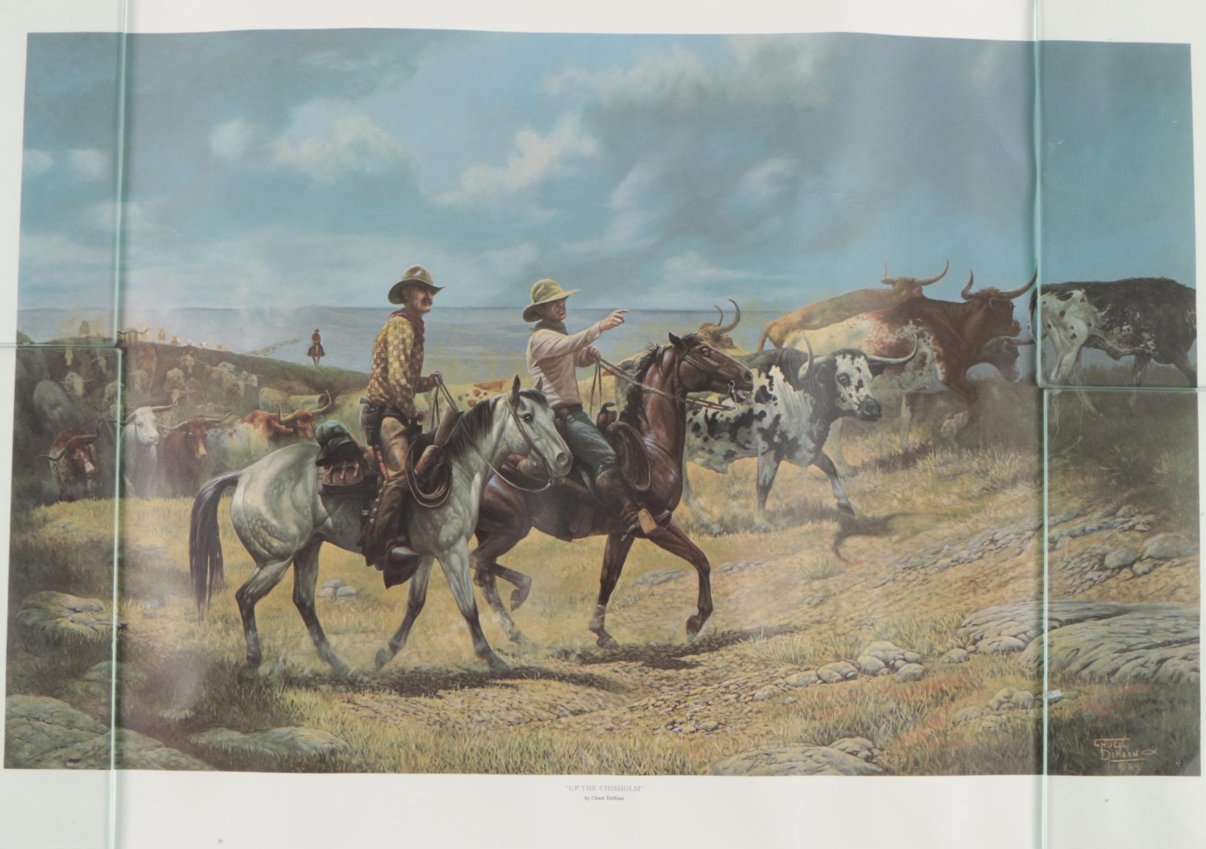 Chuck DeHaan Limited Edition Offset Lithograph "Up The Chisholm"