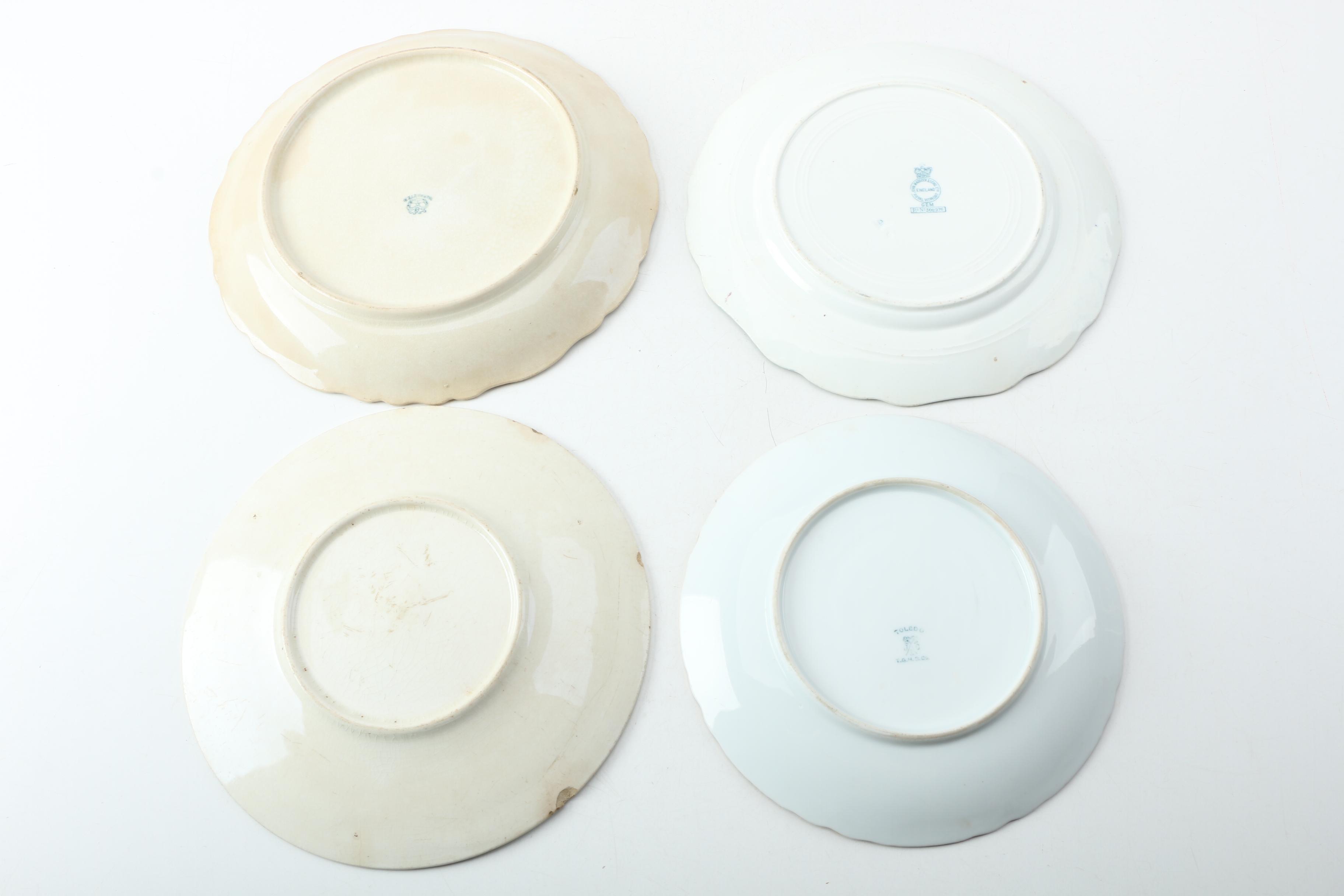 Vintage Porcelain Plates Including Tillowitz and Maddock & Sons