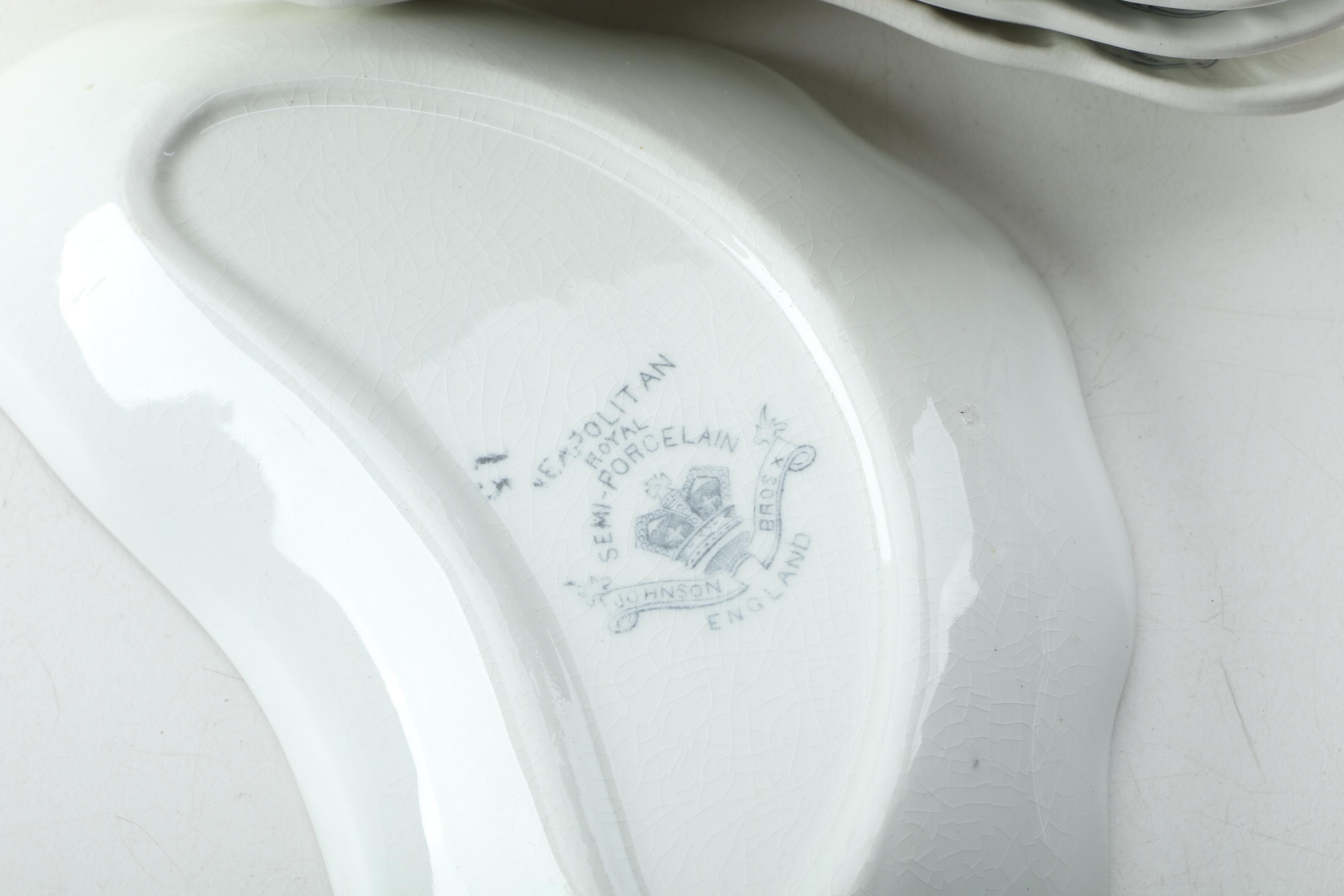 Antique Bone Dishes Including Wedgwood & Co and Johnson Brothers