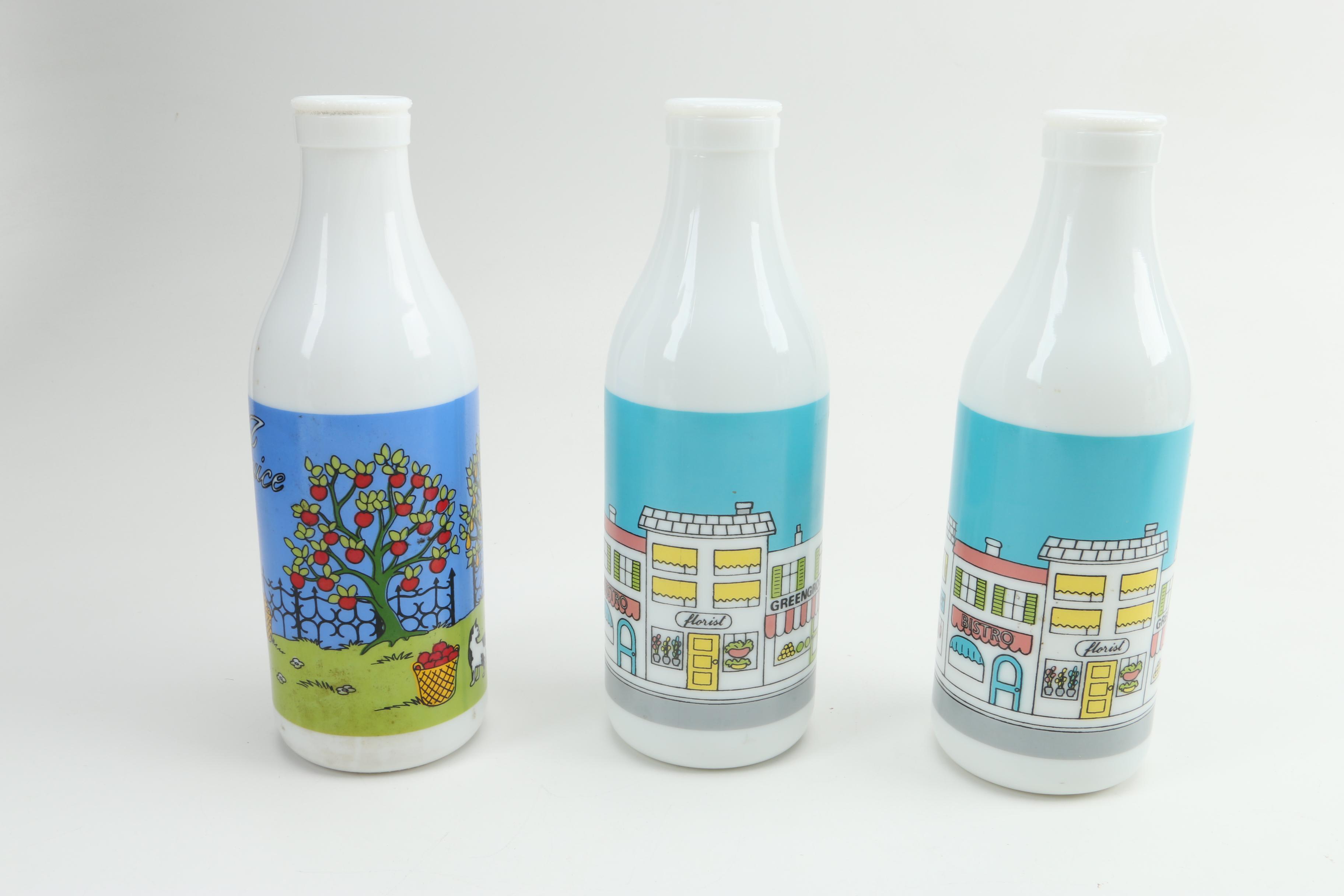 Milk Glass Carafes and Cups