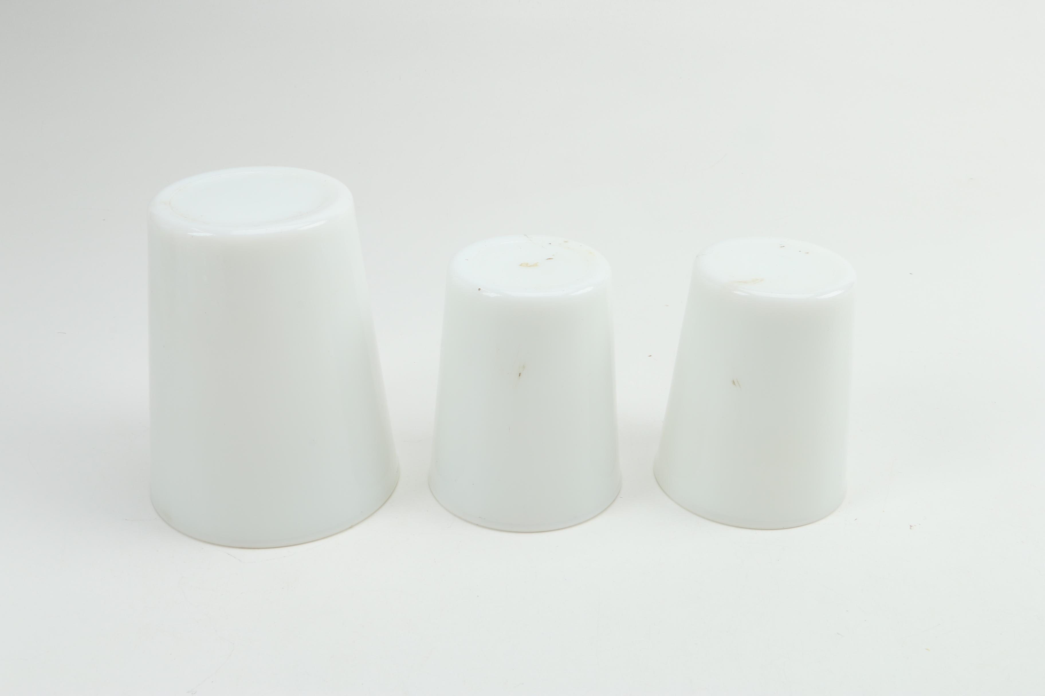 Milk Glass Carafes and Cups