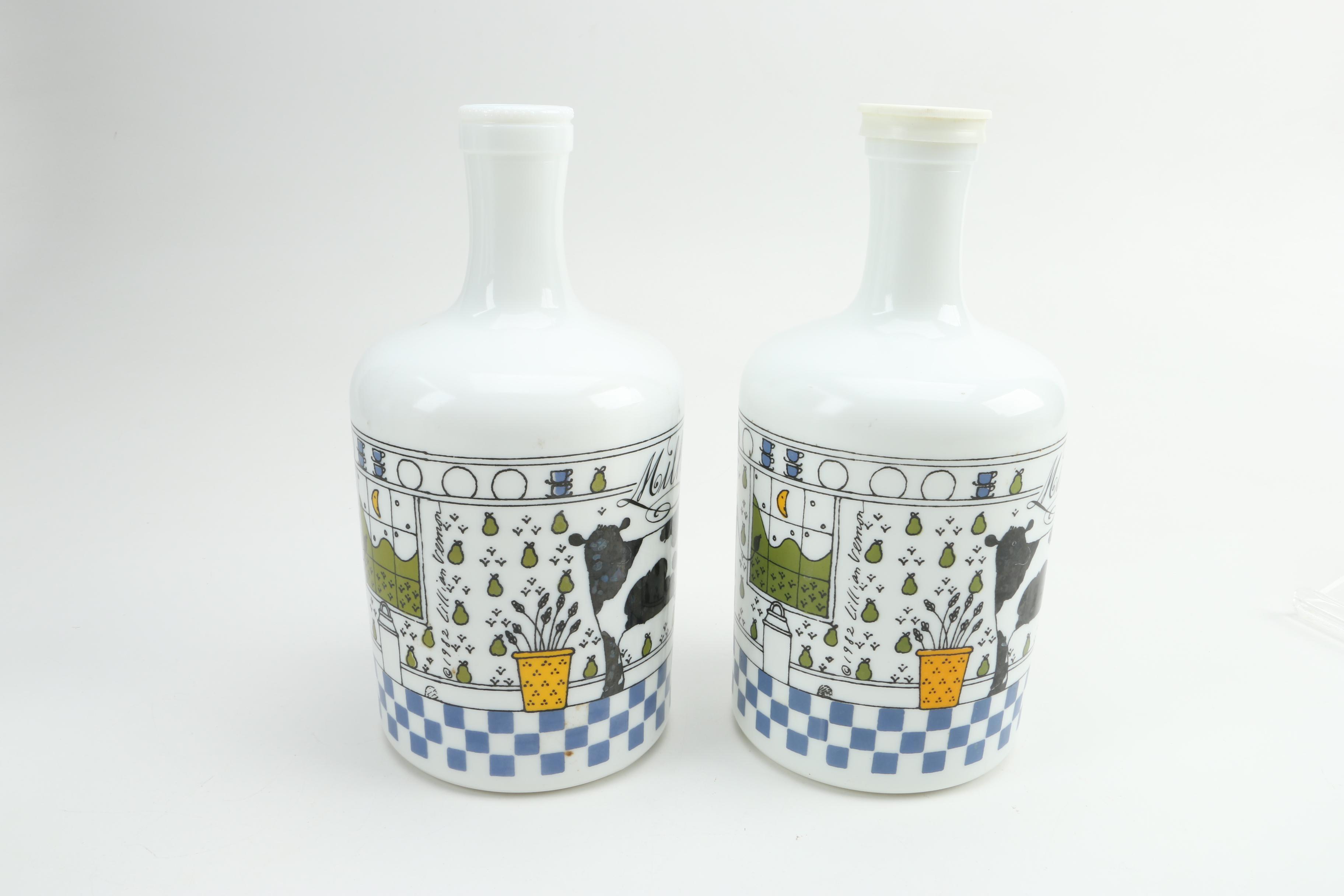 Milk Glass Carafes and Cups