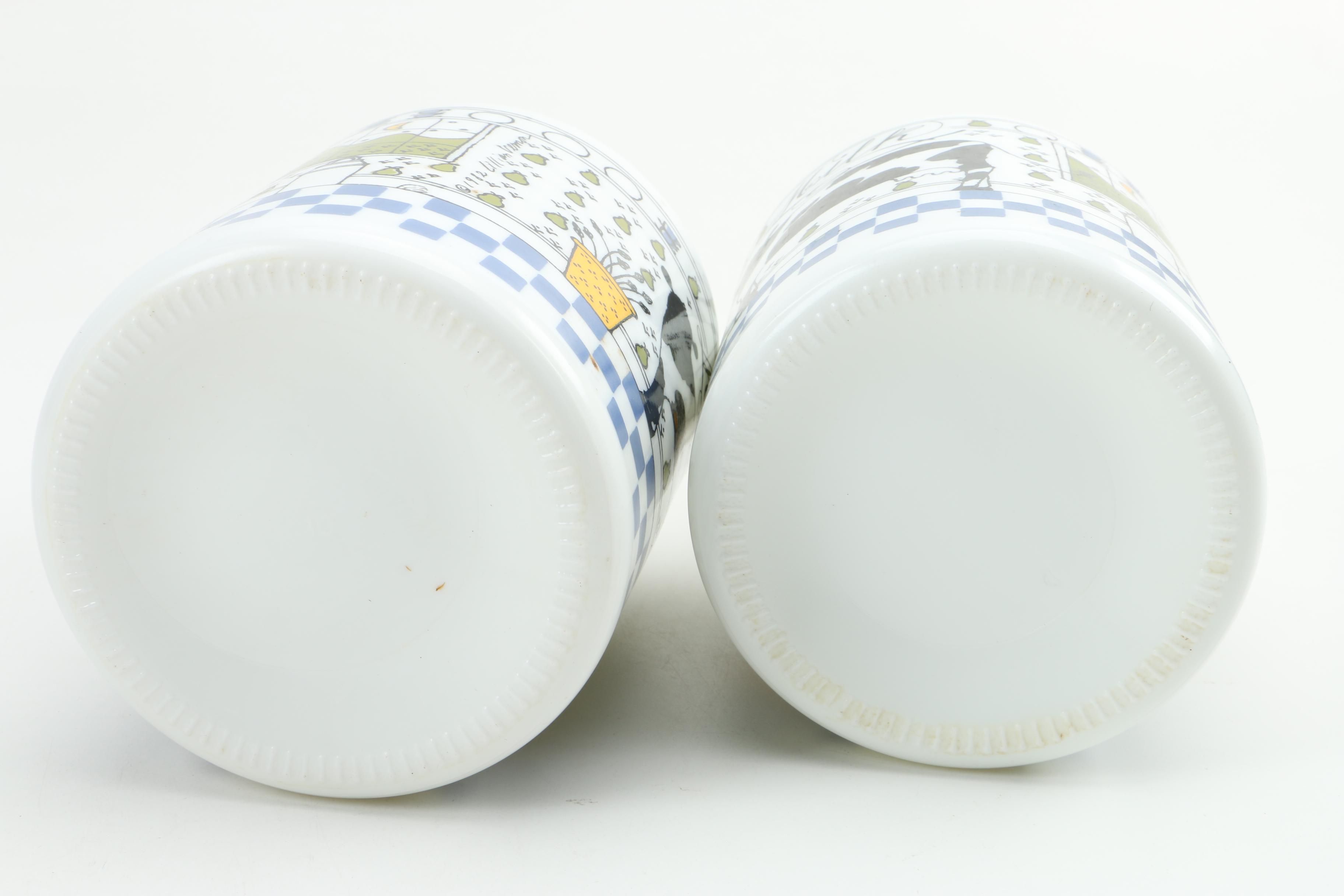 Milk Glass Carafes and Cups