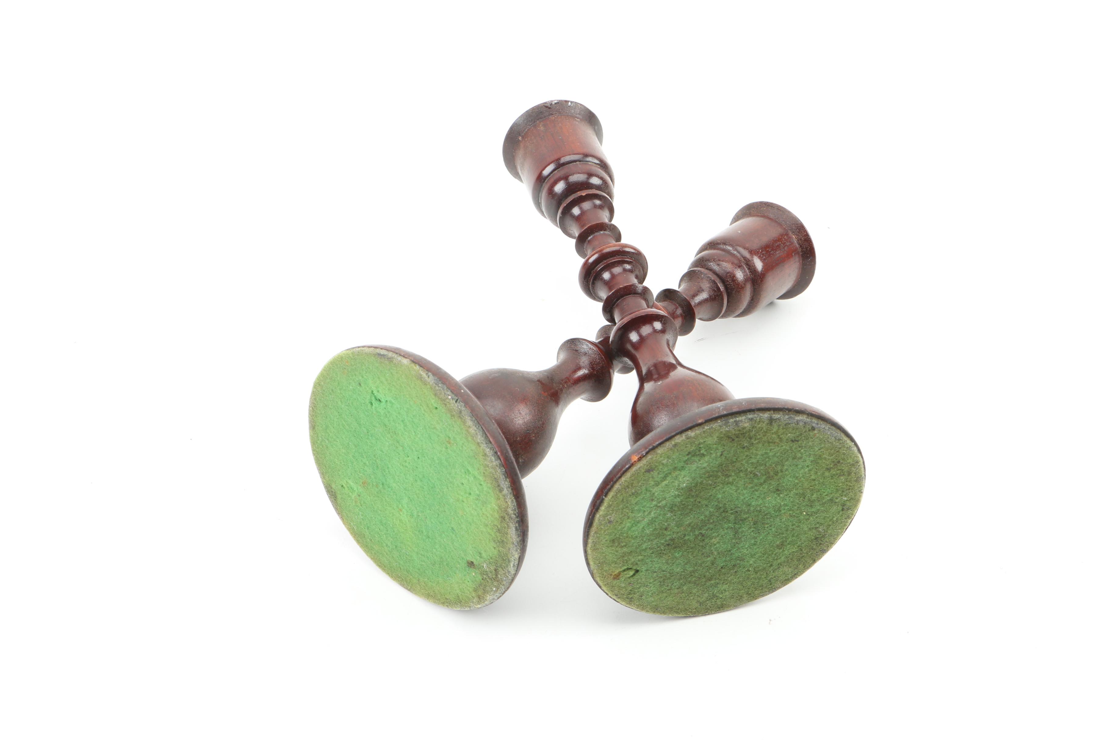 Group of Wooden Candlesticks